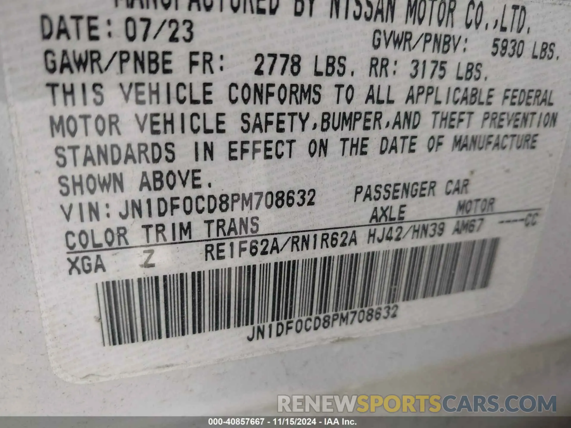 9 Photograph of a damaged car JN1DF0CD8PM708632 NISSAN ARIYA 2023