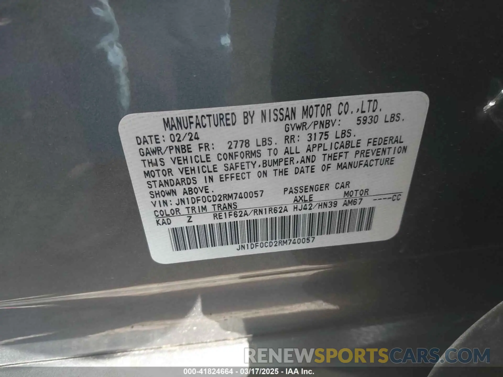 9 Photograph of a damaged car JN1DF0CD2RM740057 NISSAN ARIYA 2024