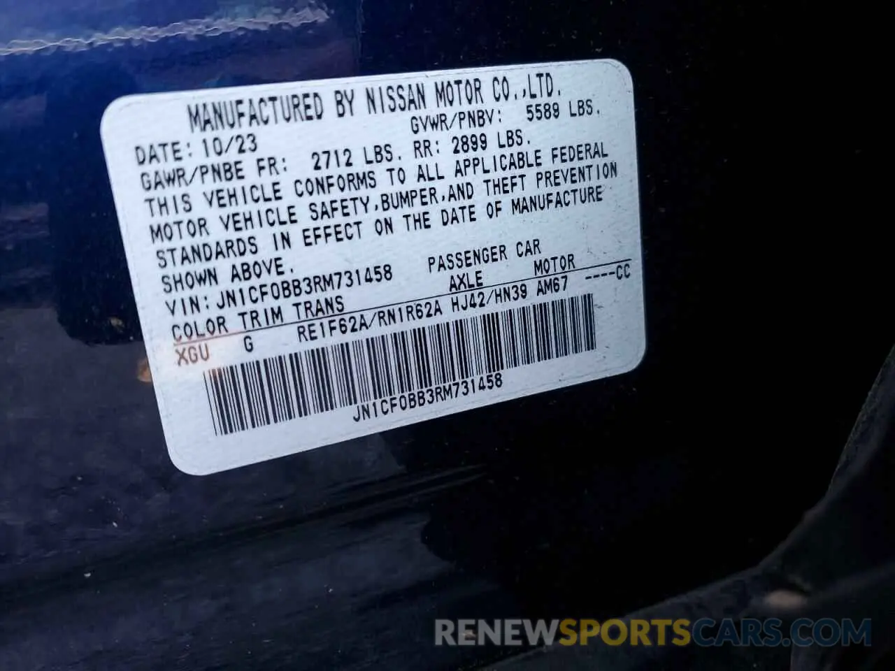 14 Photograph of a damaged car JN1CF0BB3RM731458 NISSAN ARIYA ENGA 2024