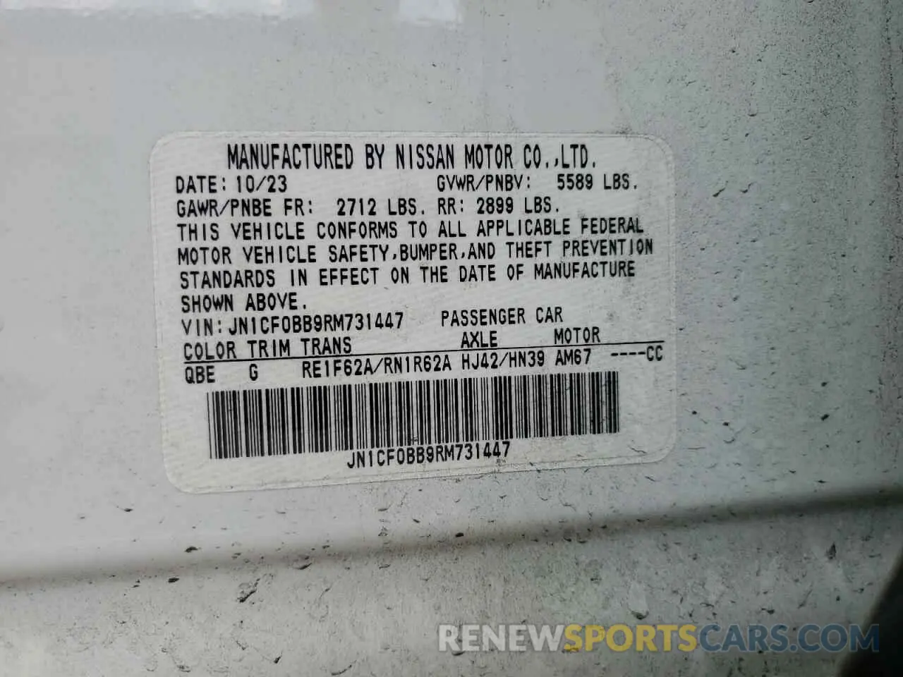 14 Photograph of a damaged car JN1CF0BB9RM731447 NISSAN ARIYA ENGA 2024