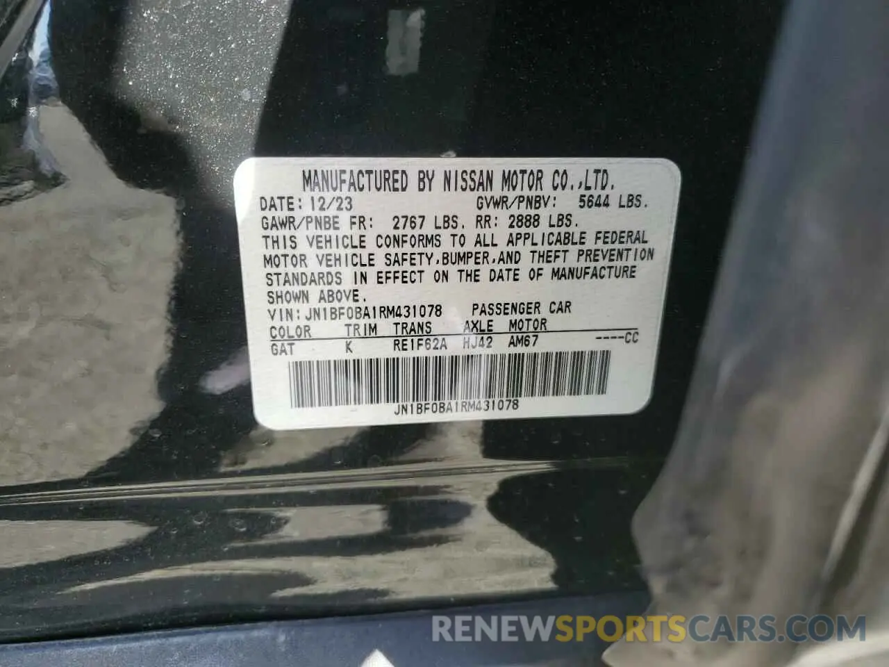 15 Photograph of a damaged car JN1BF0BA1RM431078 NISSAN ARIYA EVOL 2024