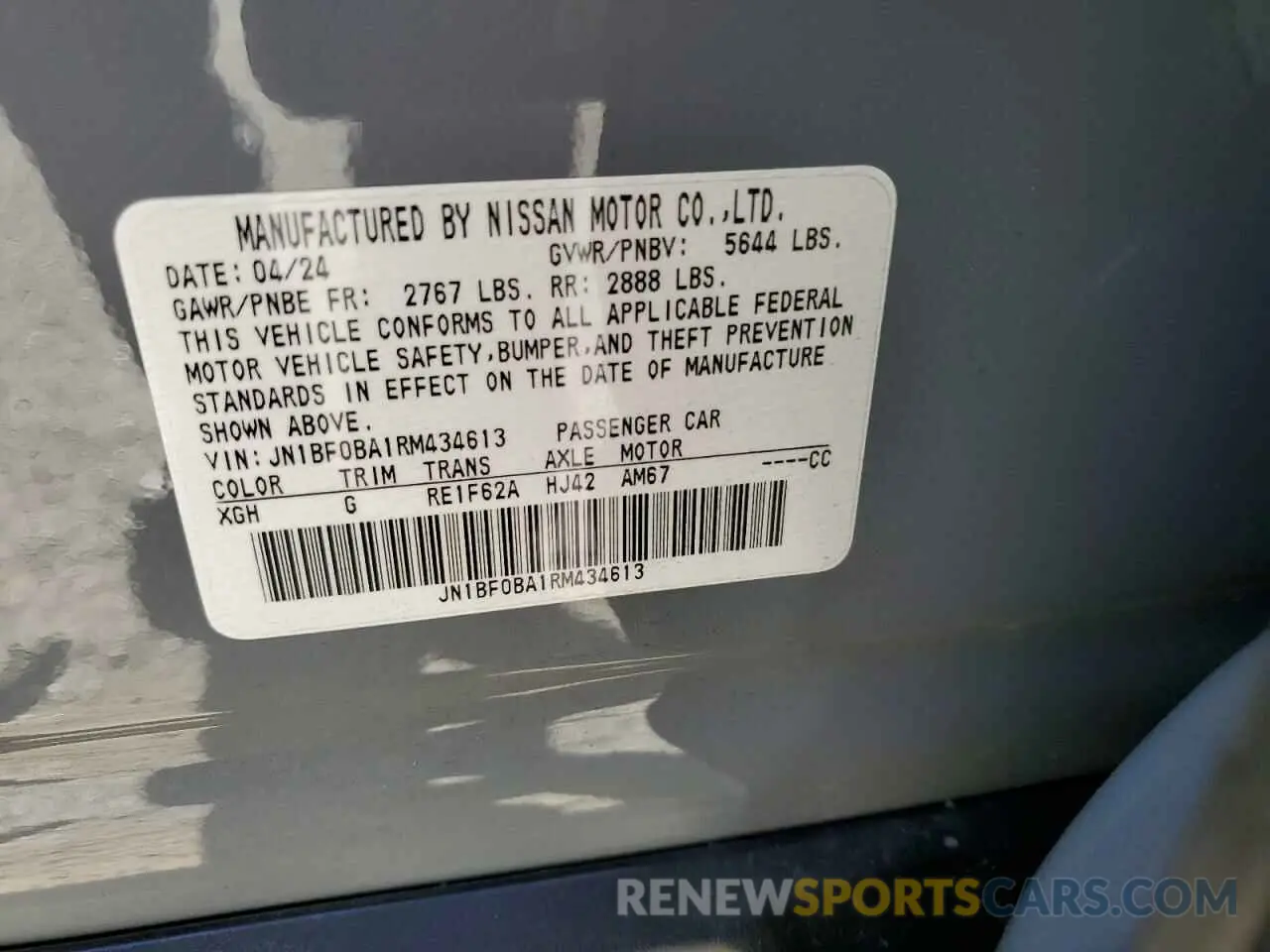 14 Photograph of a damaged car JN1BF0BA1RM434613 NISSAN ARIYA EVOL 2024