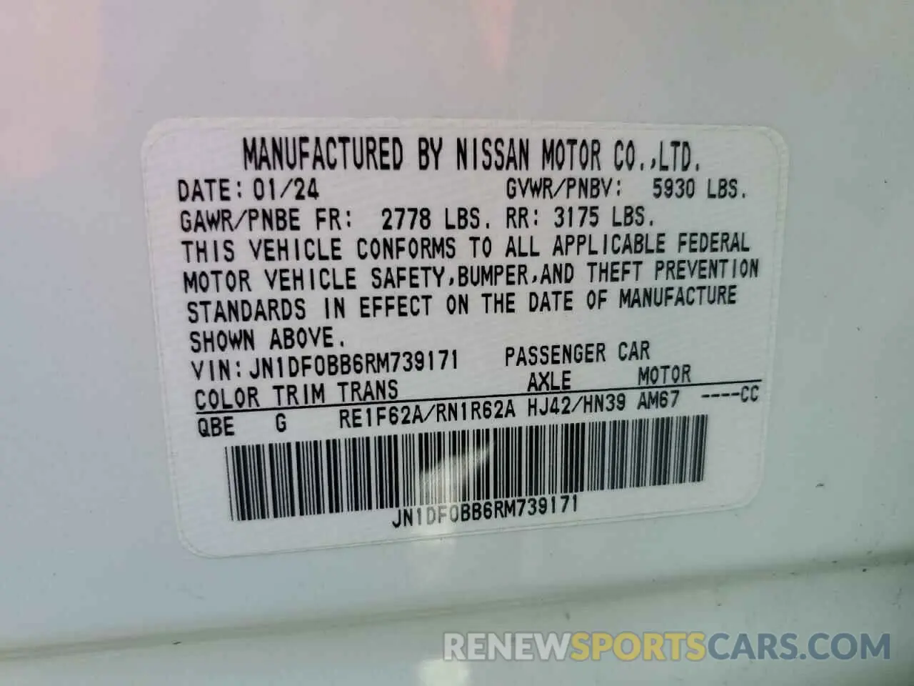 15 Photograph of a damaged car JN1DF0BB6RM739171 NISSAN ARIYA EVOL 2024