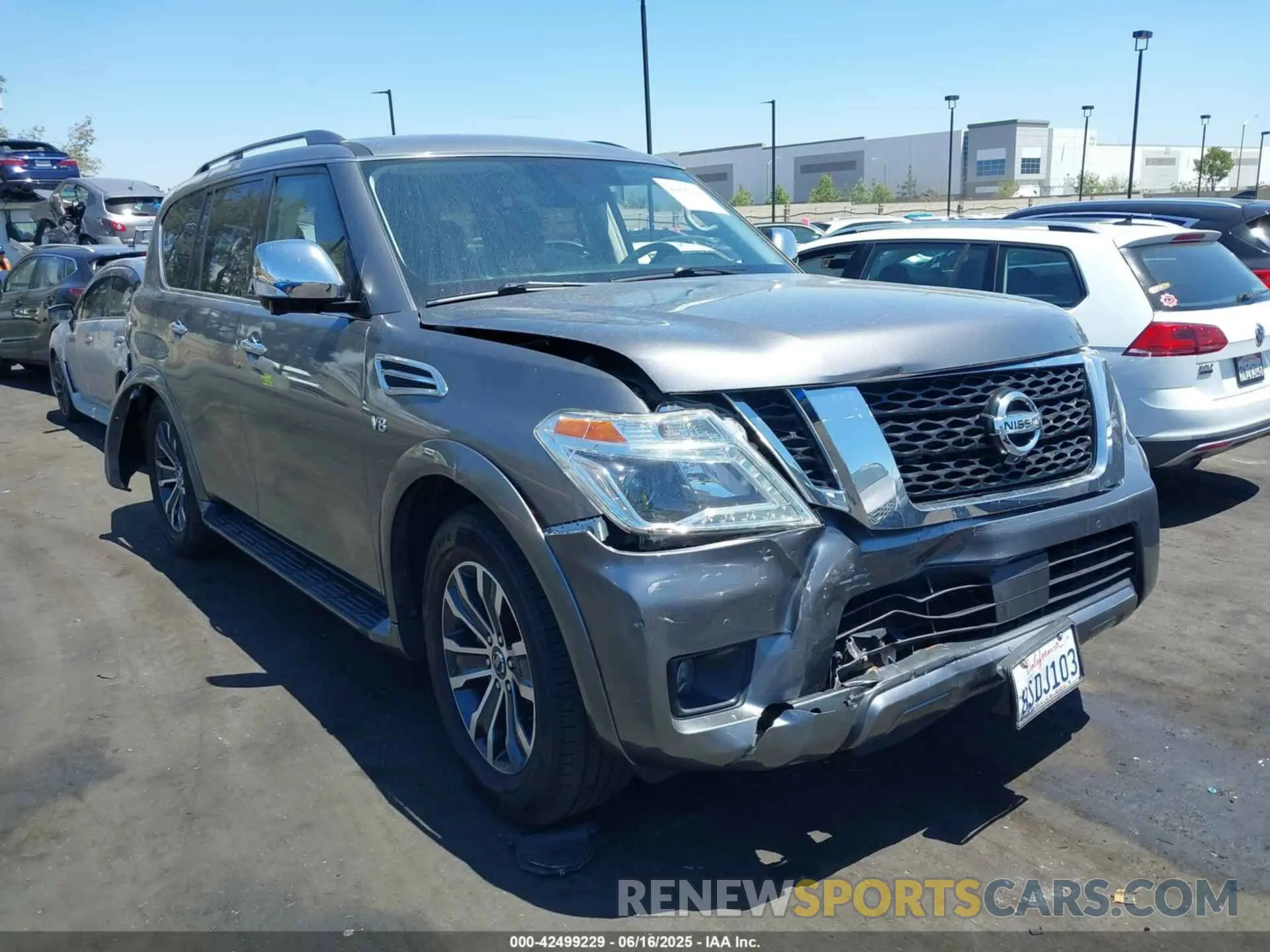 1 Photograph of a damaged car JN8AY2NC0LX519061 NISSAN ARMADA 2020
