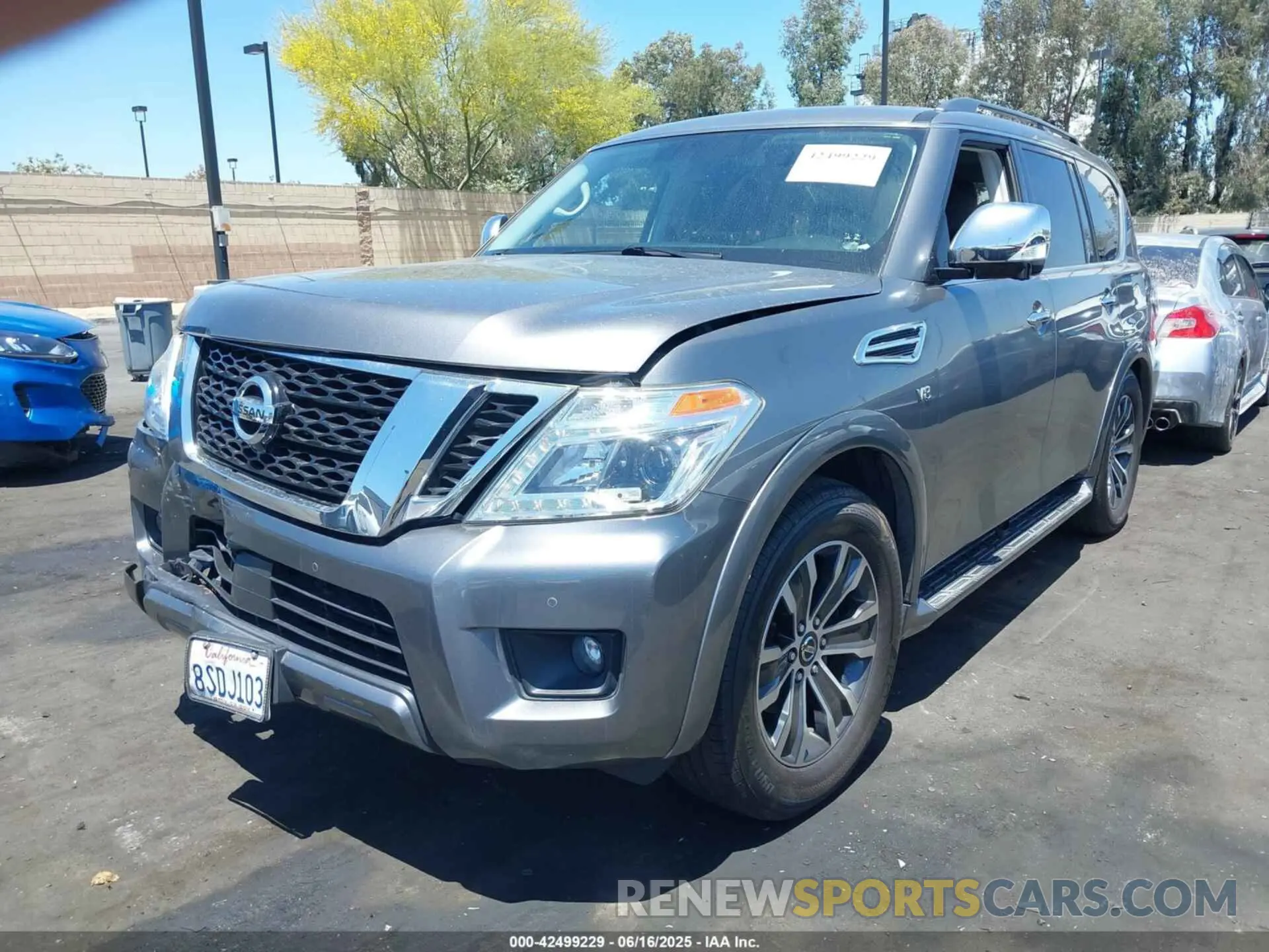 2 Photograph of a damaged car JN8AY2NC0LX519061 NISSAN ARMADA 2020