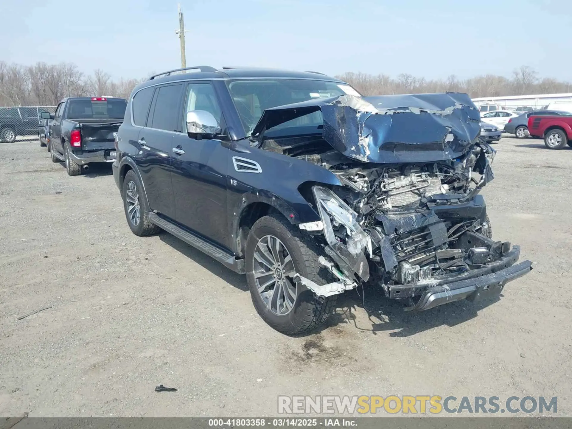 1 Photograph of a damaged car JN8AY2NDXLX017988 NISSAN ARMADA 2020