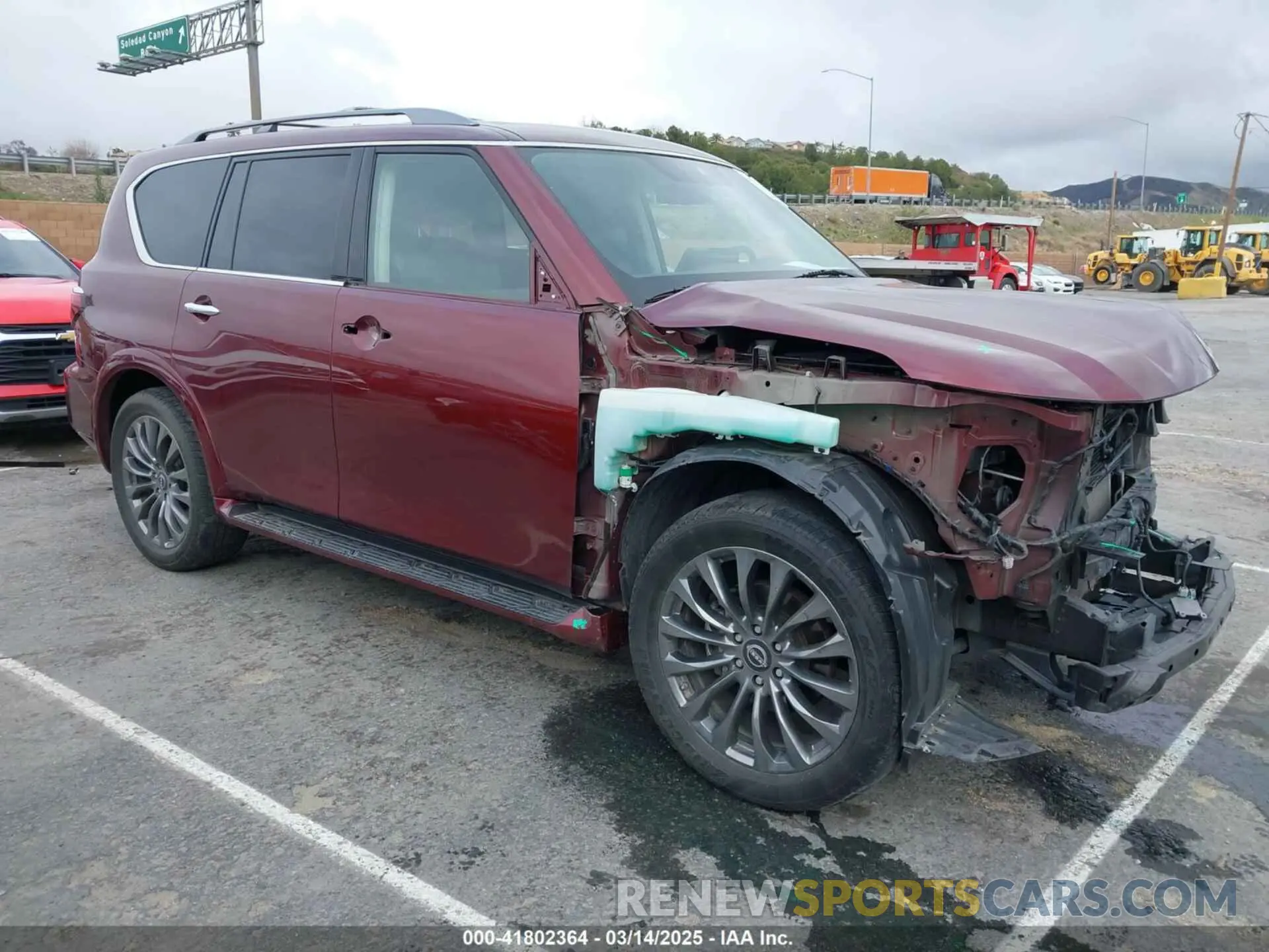 1 Photograph of a damaged car JN8AY2DA6M9373352 NISSAN ARMADA 2021