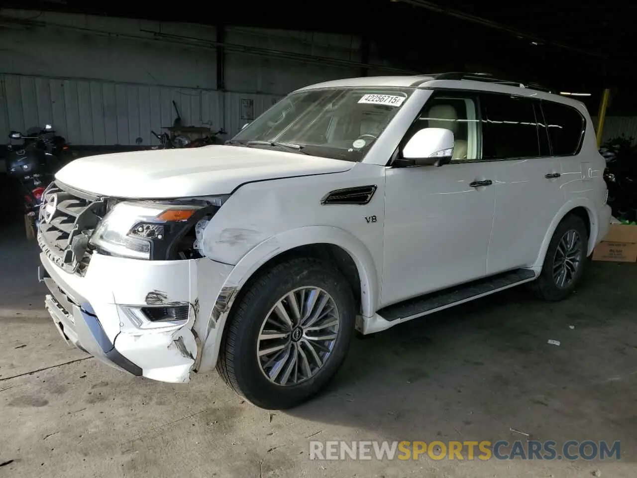 1 Photograph of a damaged car JN8AY2BB8N9815142 NISSAN ARMADA 2022