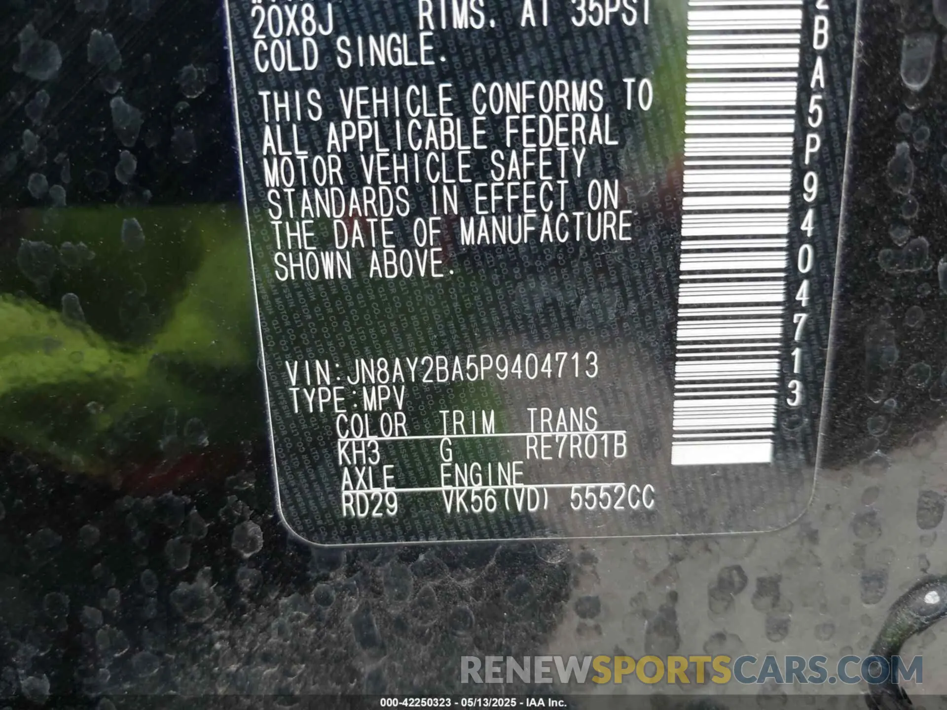 9 Photograph of a damaged car JN8AY2BA5P9404713 NISSAN ARMADA 2023