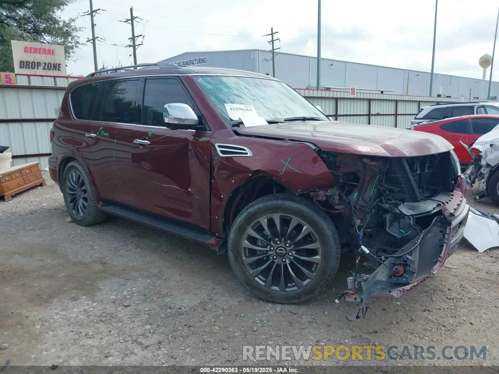 1 Photograph of a damaged car JN8AY2DA1P9401871 NISSAN ARMADA 2023