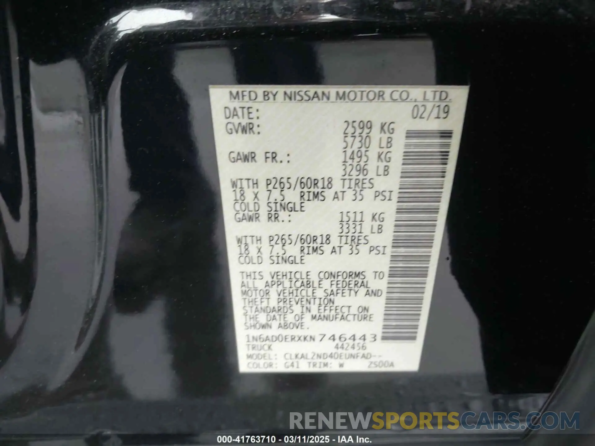 9 Photograph of a damaged car 1N6AD0ERXKN746443 NISSAN FRONTIER 2019