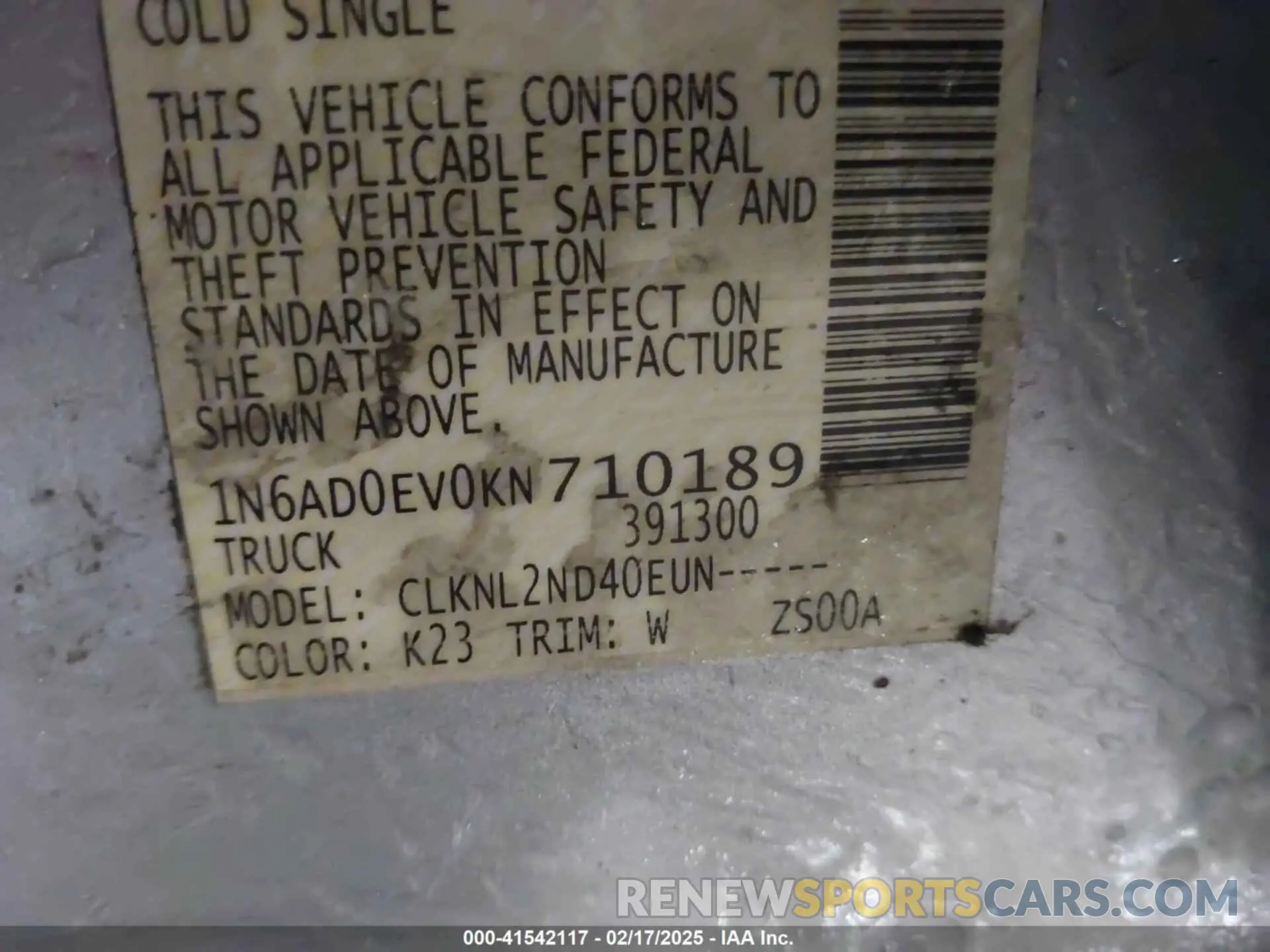 9 Photograph of a damaged car 1N6AD0EV0KN710189 NISSAN FRONTIER 2019