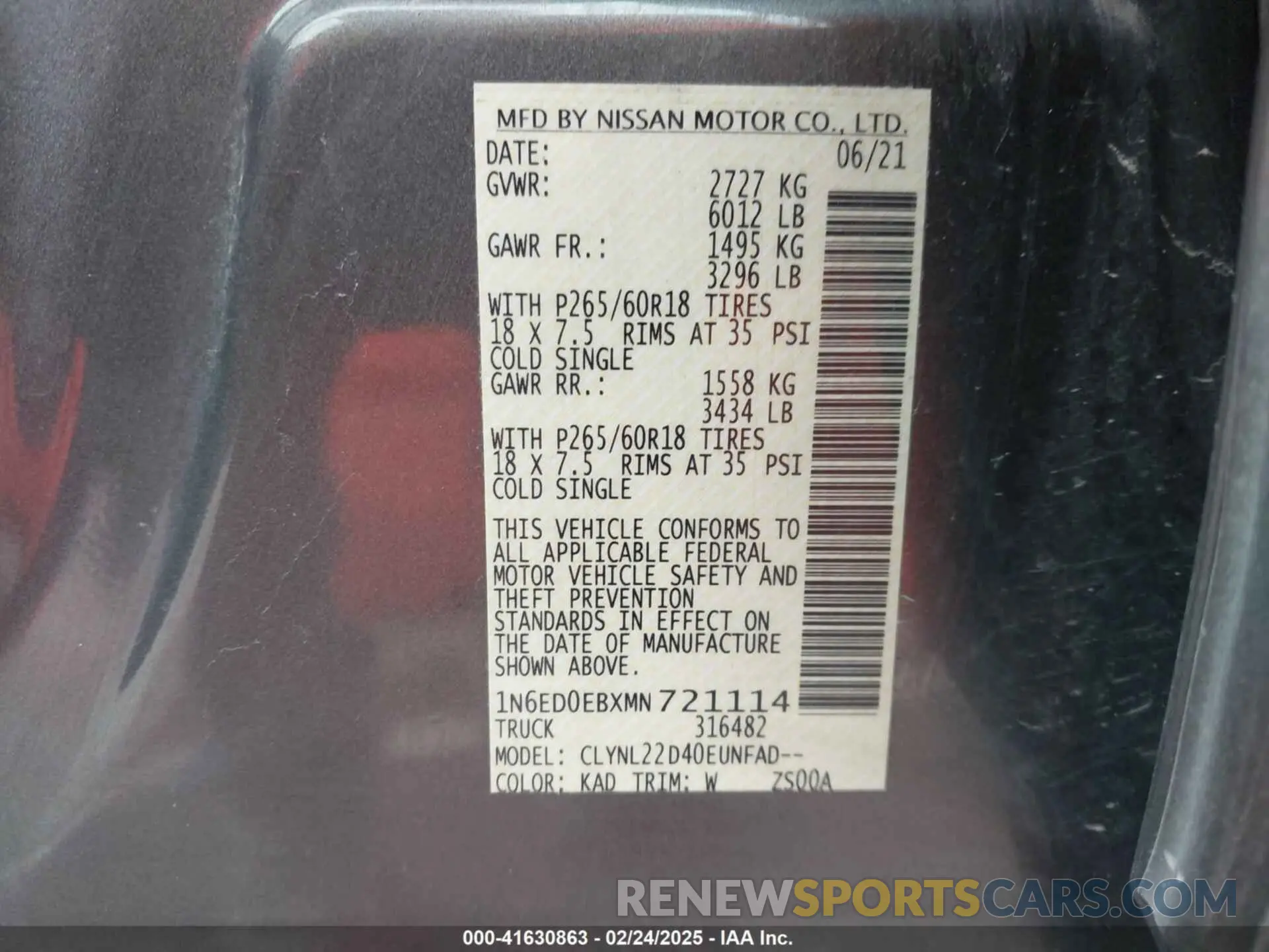 9 Photograph of a damaged car 1N6ED0EBXMN721114 NISSAN FRONTIER 2021