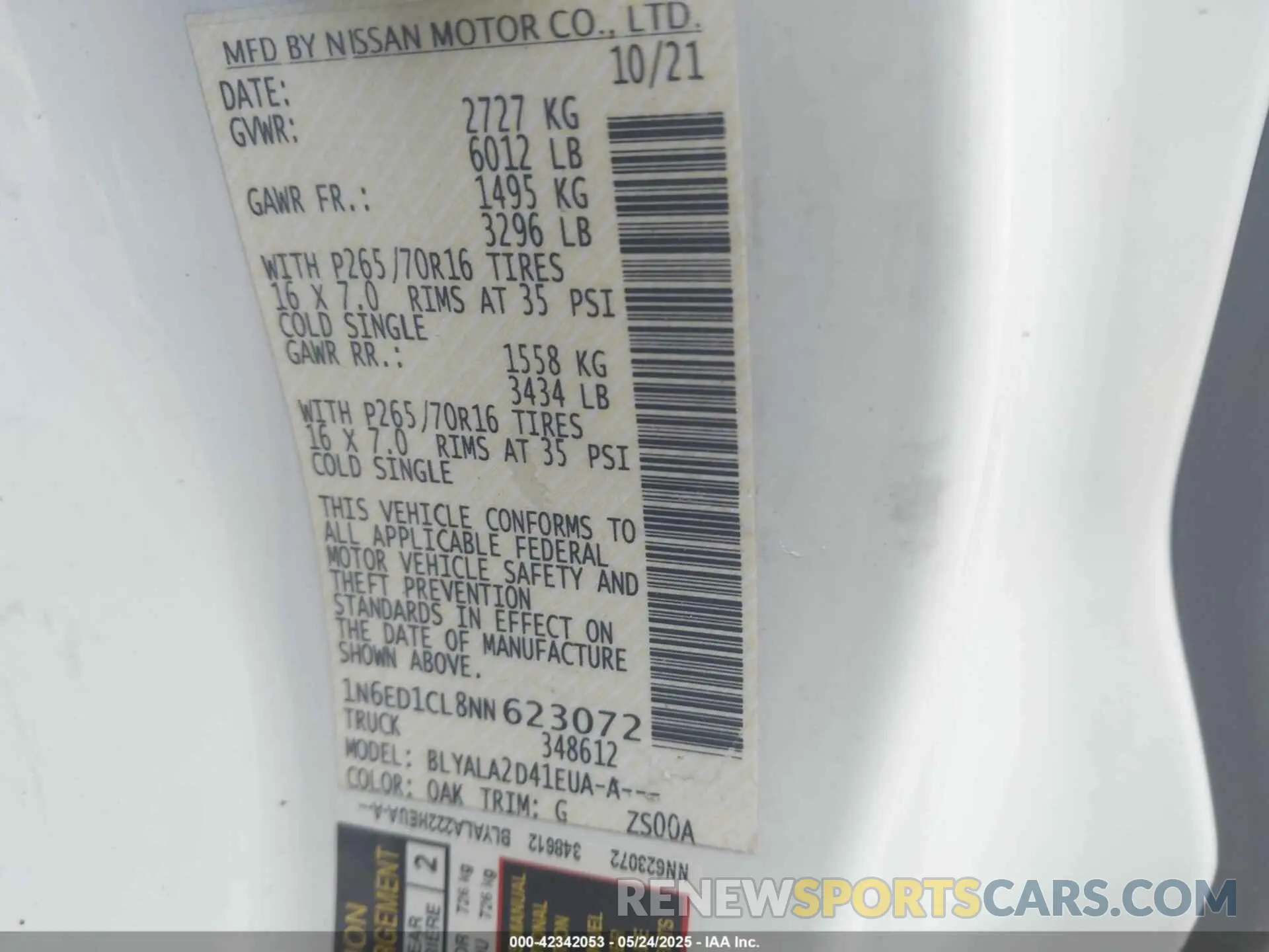 9 Photograph of a damaged car 1N6ED1CL8NN623072 NISSAN FRONTIER 2022