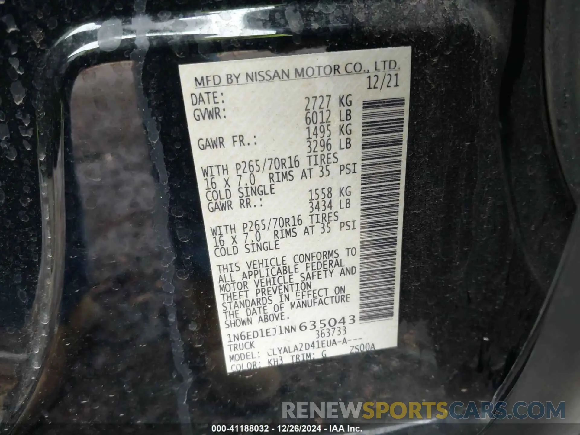9 Photograph of a damaged car 1N6ED1EJ1NN635043 NISSAN FRONTIER 2022