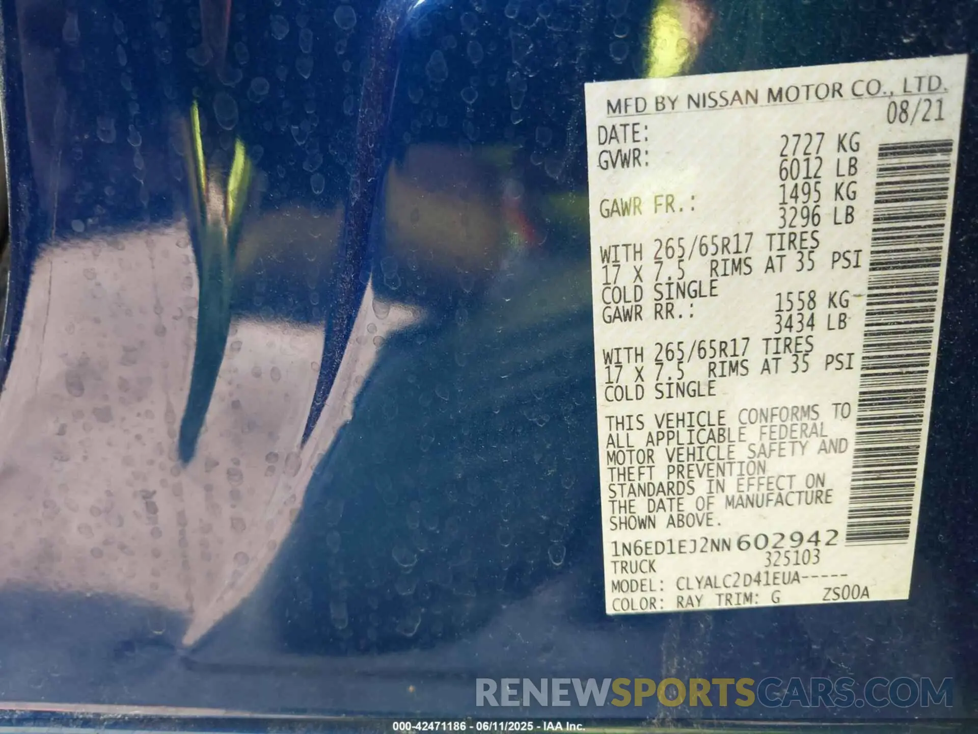 9 Photograph of a damaged car 1N6ED1EJ2NN602942 NISSAN FRONTIER 2022