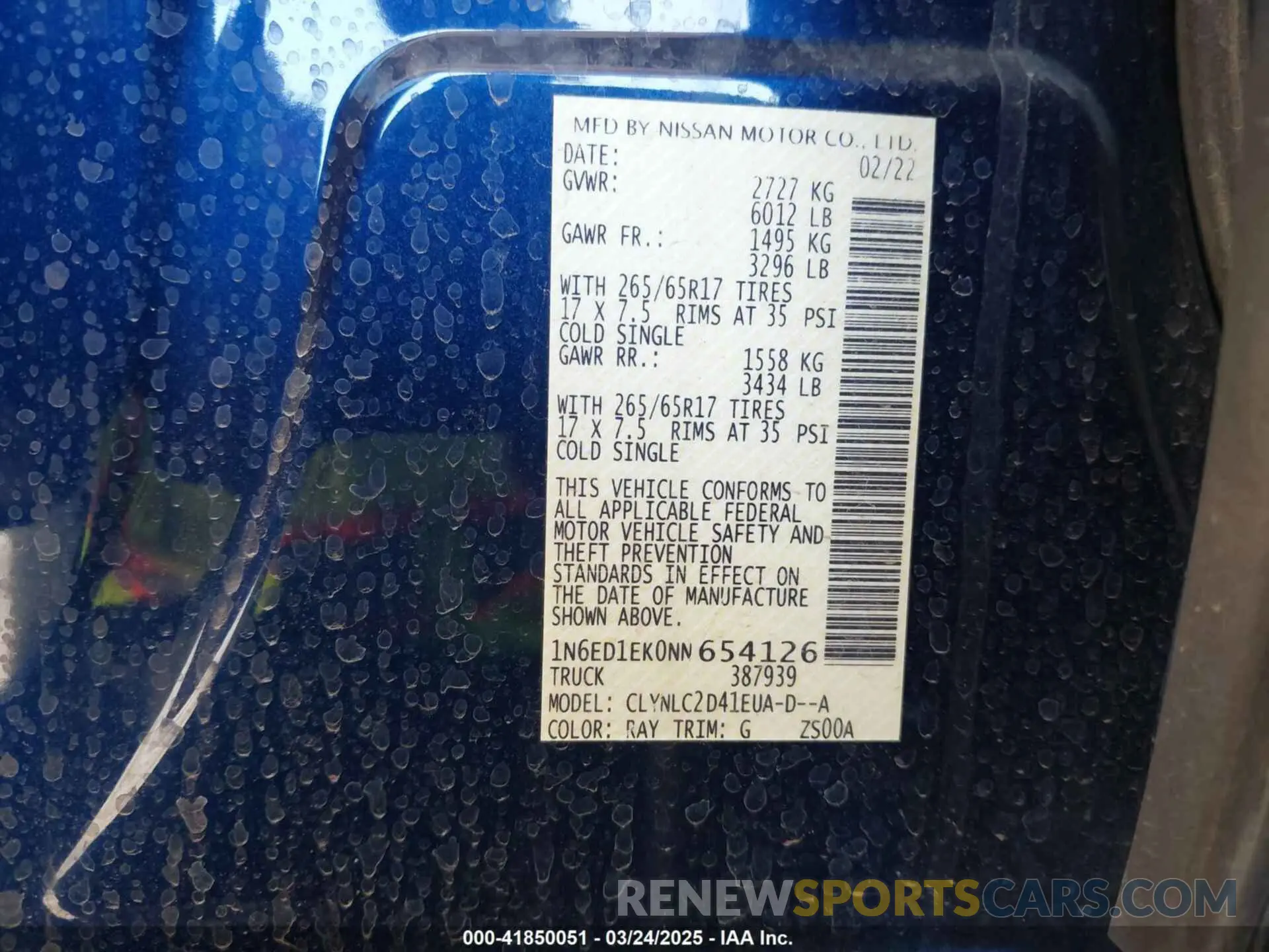 9 Photograph of a damaged car 1N6ED1EK0NN654126 NISSAN FRONTIER 2022