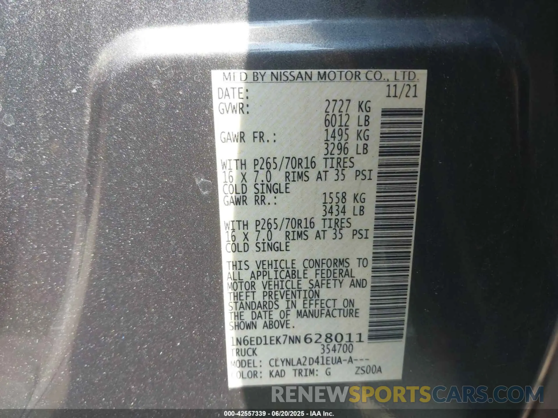 9 Photograph of a damaged car 1N6ED1EK7NN628011 NISSAN FRONTIER 2022