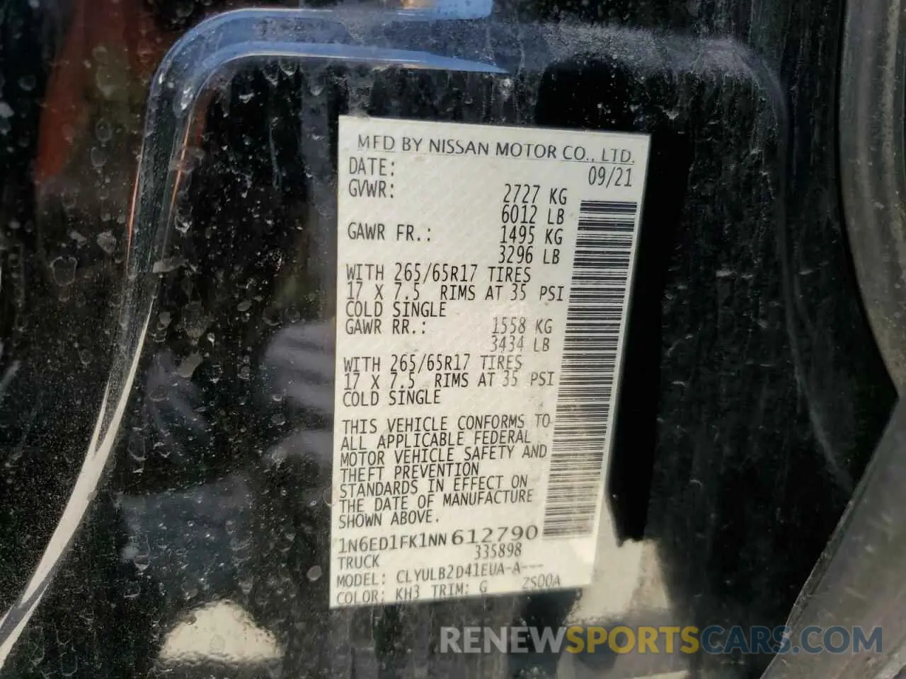 12 Photograph of a damaged car 1N6ED1FK1NN612790 NISSAN FRONTIER 2022