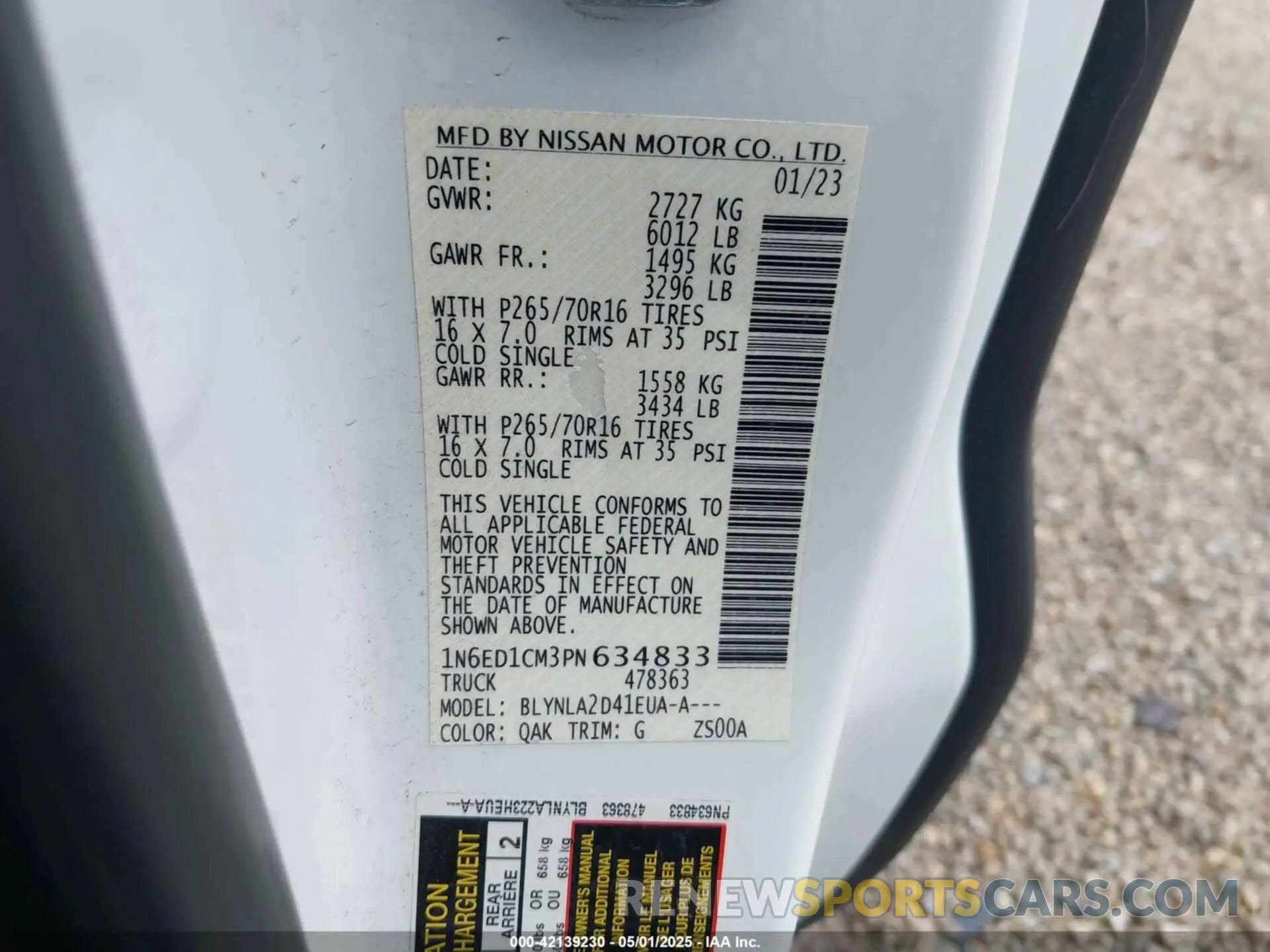 9 Photograph of a damaged car 1N6ED1CM3PN634833 NISSAN FRONTIER 2023