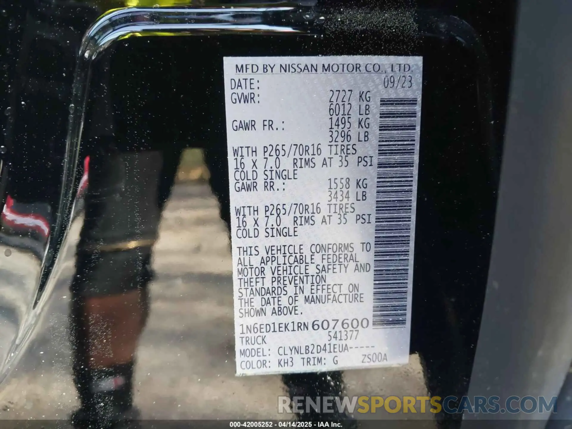 9 Photograph of a damaged car 1N6ED1EK1RN607600 NISSAN FRONTIER 2024