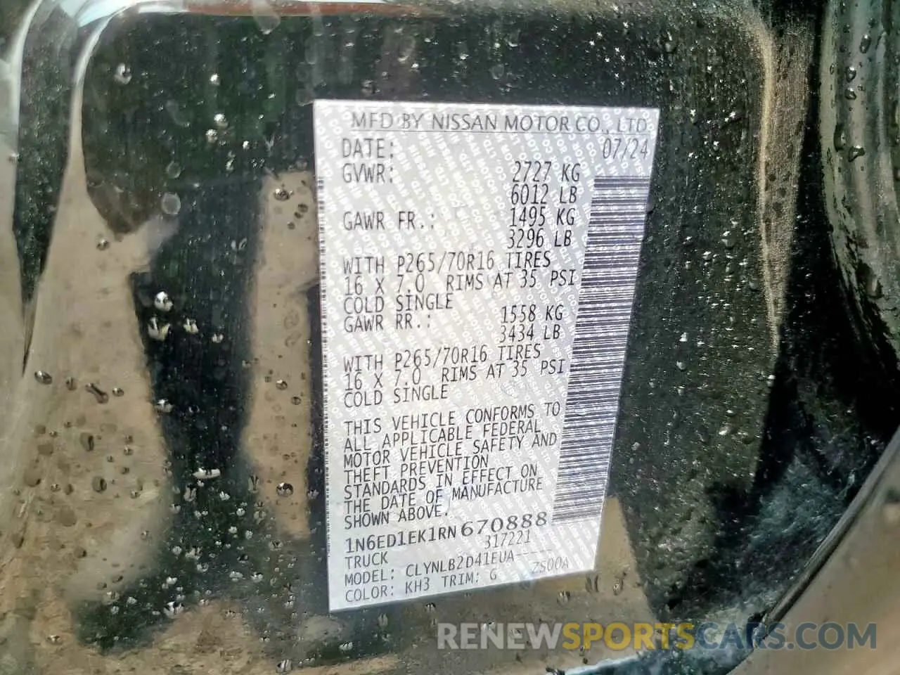 12 Photograph of a damaged car 1N6ED1EK1RN670888 NISSAN FRONTIER 2024