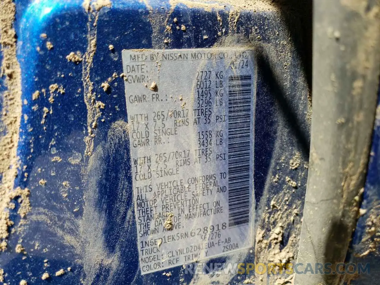 15 Photograph of a damaged car 1N6ED1EK5RN628918 NISSAN FRONTIER 2024
