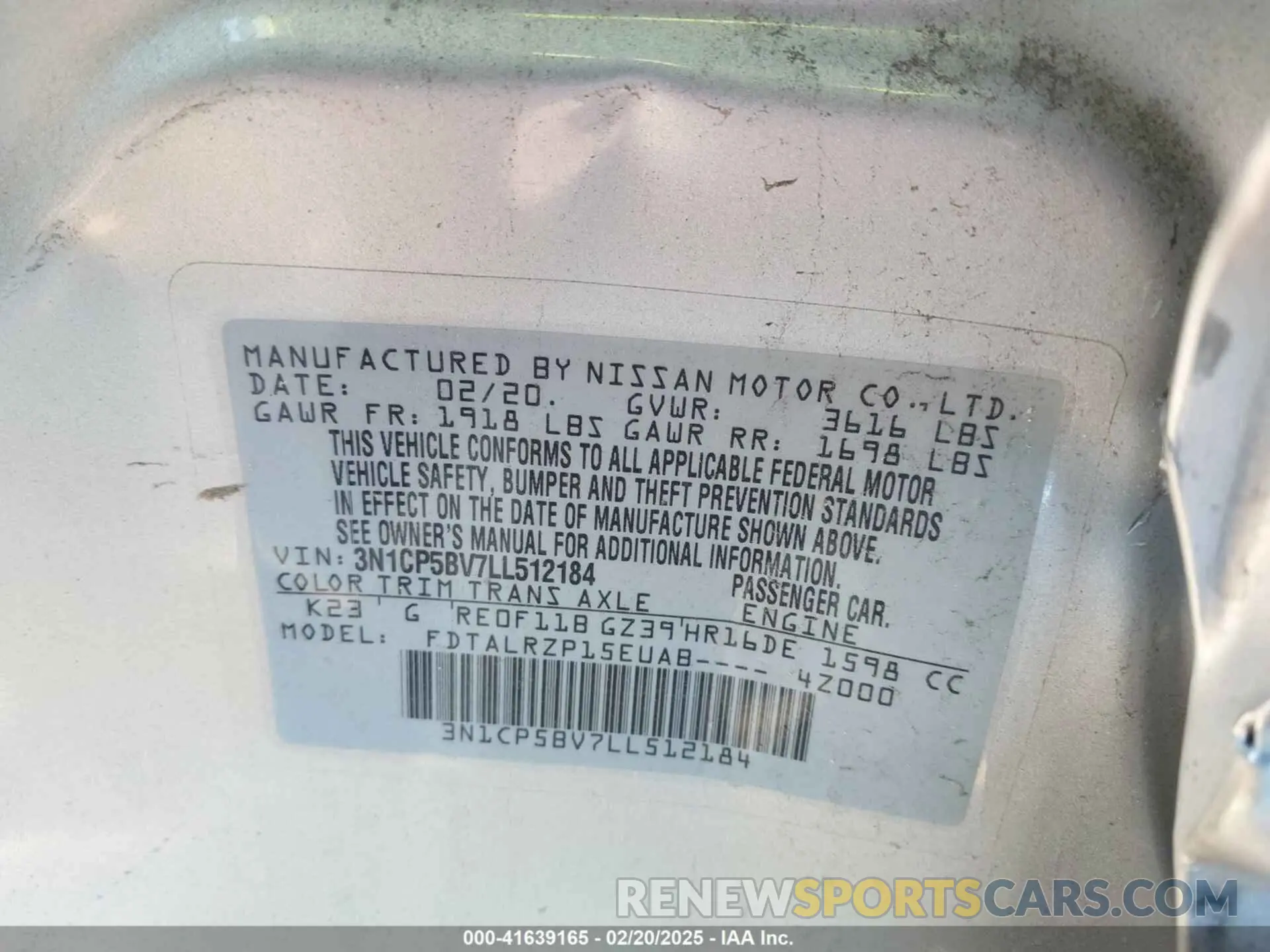 9 Photograph of a damaged car 3N1CP5BV7LL512184 NISSAN KICKS 2020