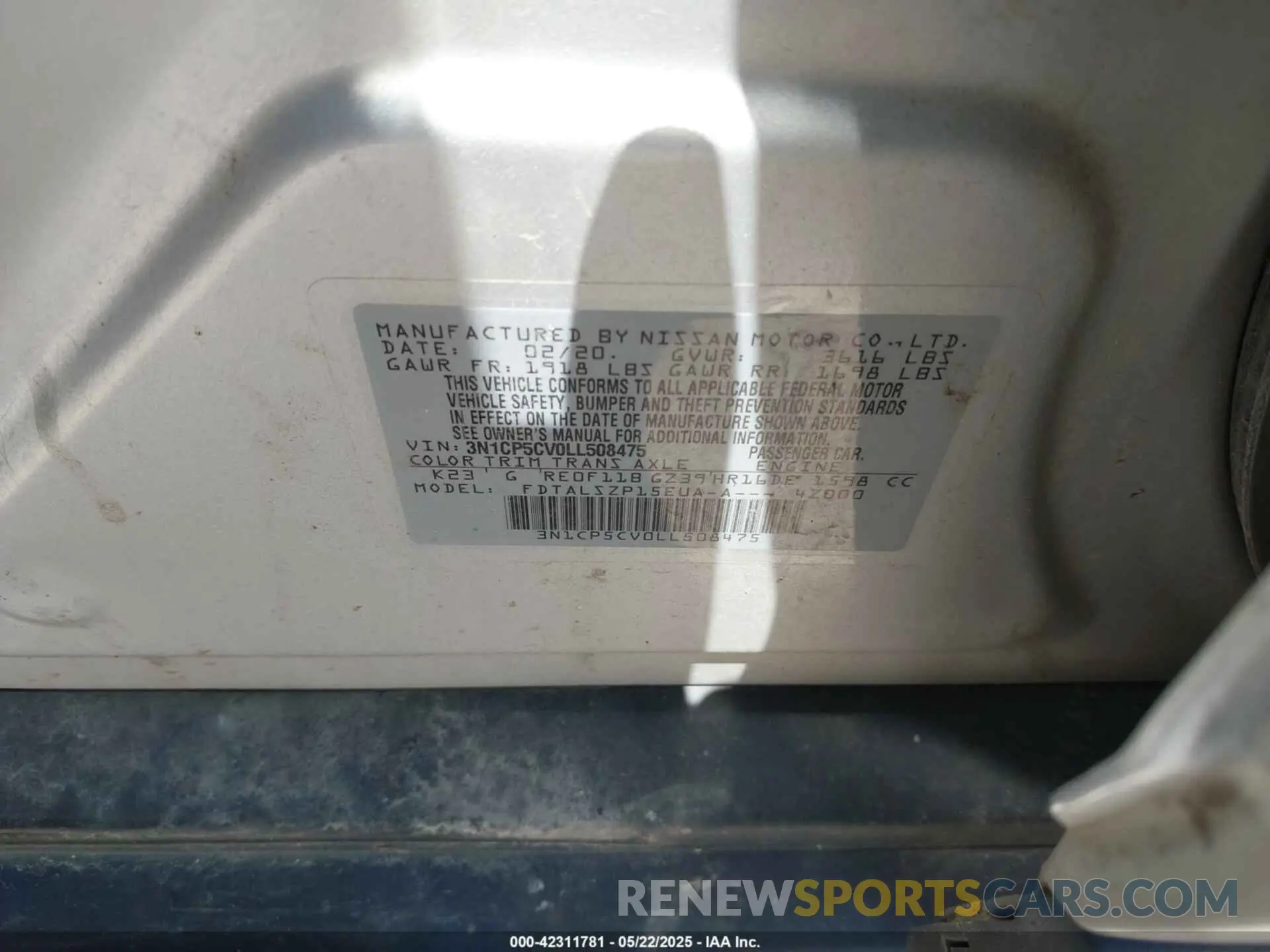 9 Photograph of a damaged car 3N1CP5CV0LL508475 NISSAN KICKS 2020
