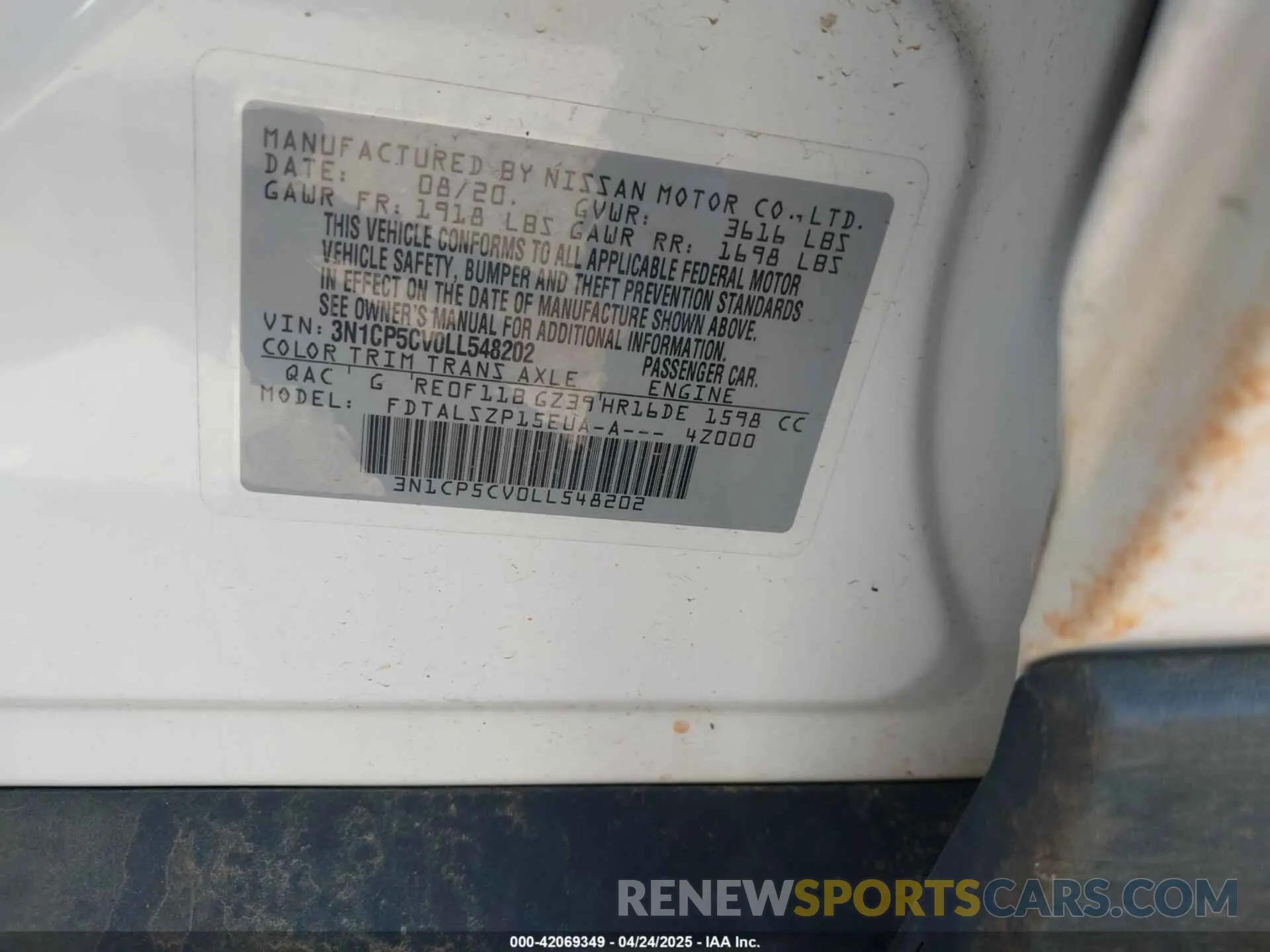 9 Photograph of a damaged car 3N1CP5CV0LL548202 NISSAN KICKS 2020