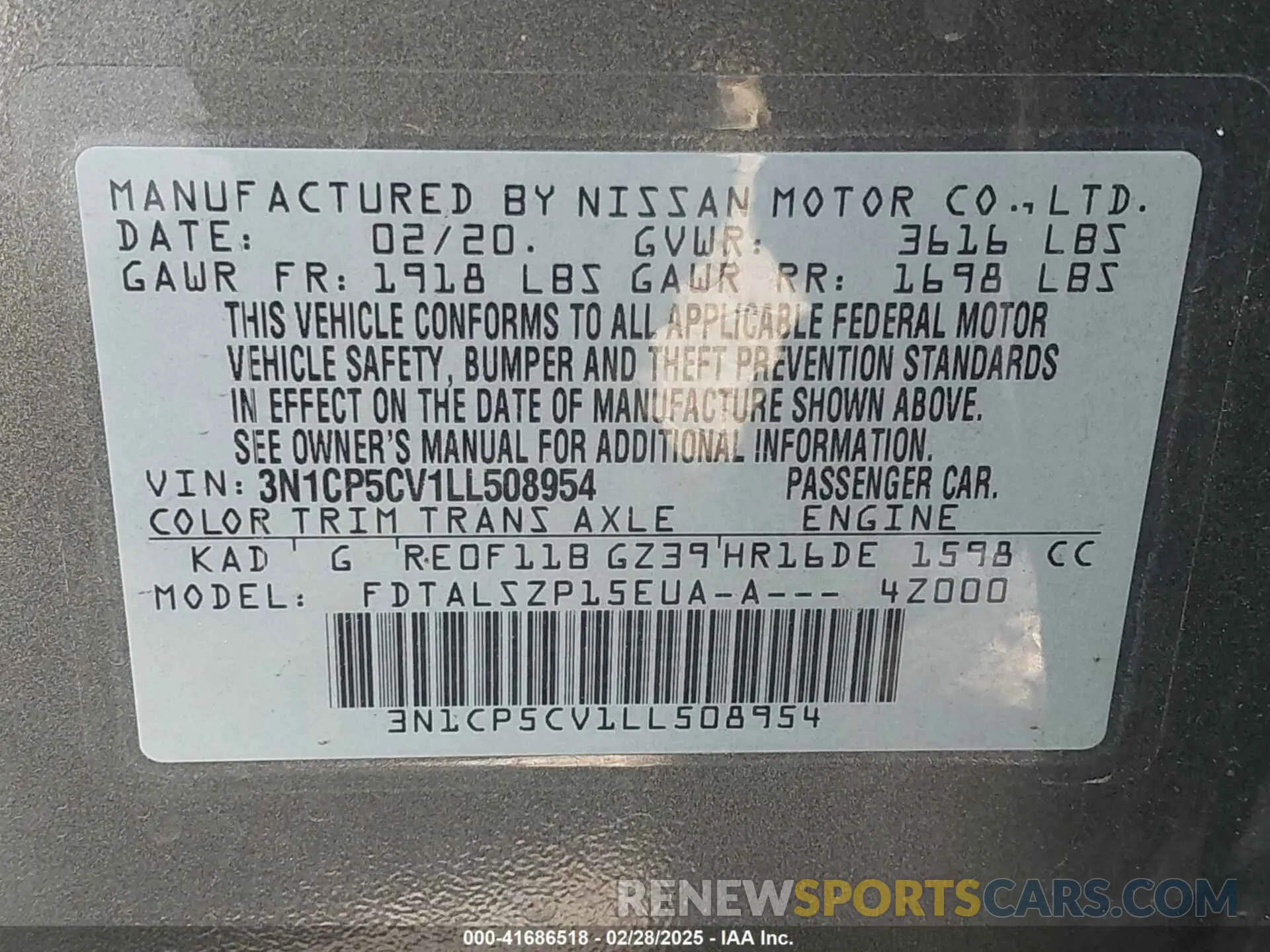 9 Photograph of a damaged car 3N1CP5CV1LL508954 NISSAN KICKS 2020