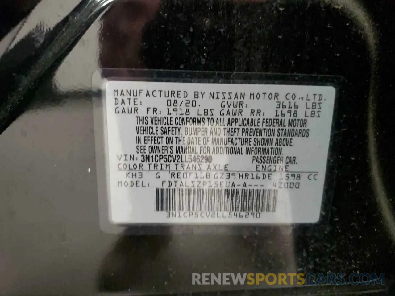 12 Photograph of a damaged car 3N1CP5CV2LL546290 NISSAN KICKS 2020