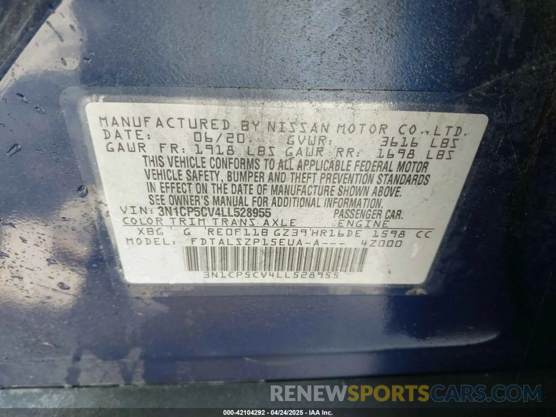 9 Photograph of a damaged car 3N1CP5CV4LL528955 NISSAN KICKS 2020