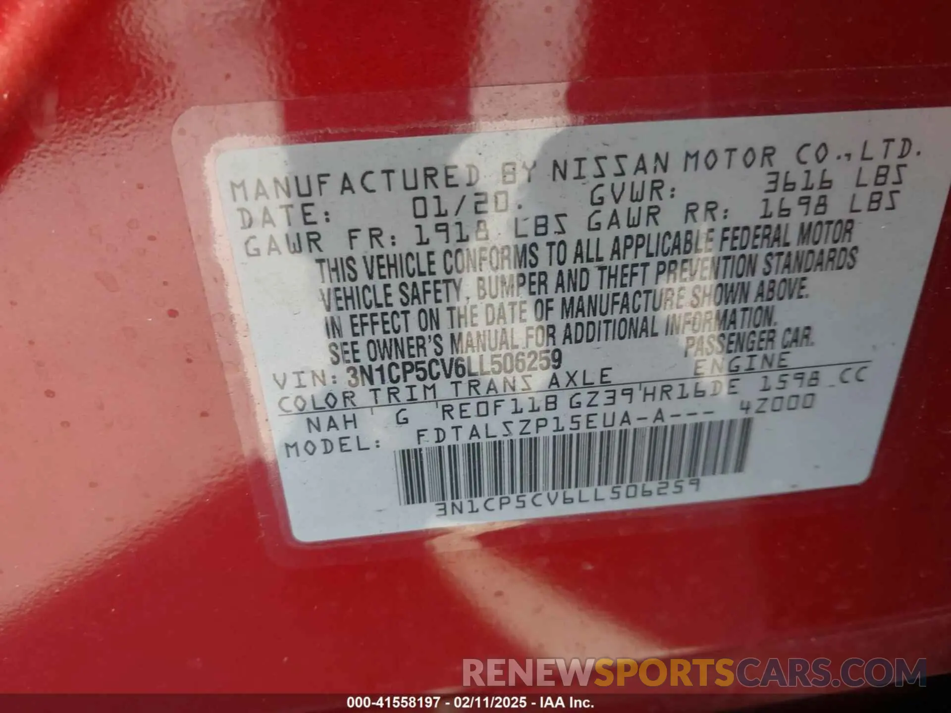 9 Photograph of a damaged car 3N1CP5CV6LL506259 NISSAN KICKS 2020