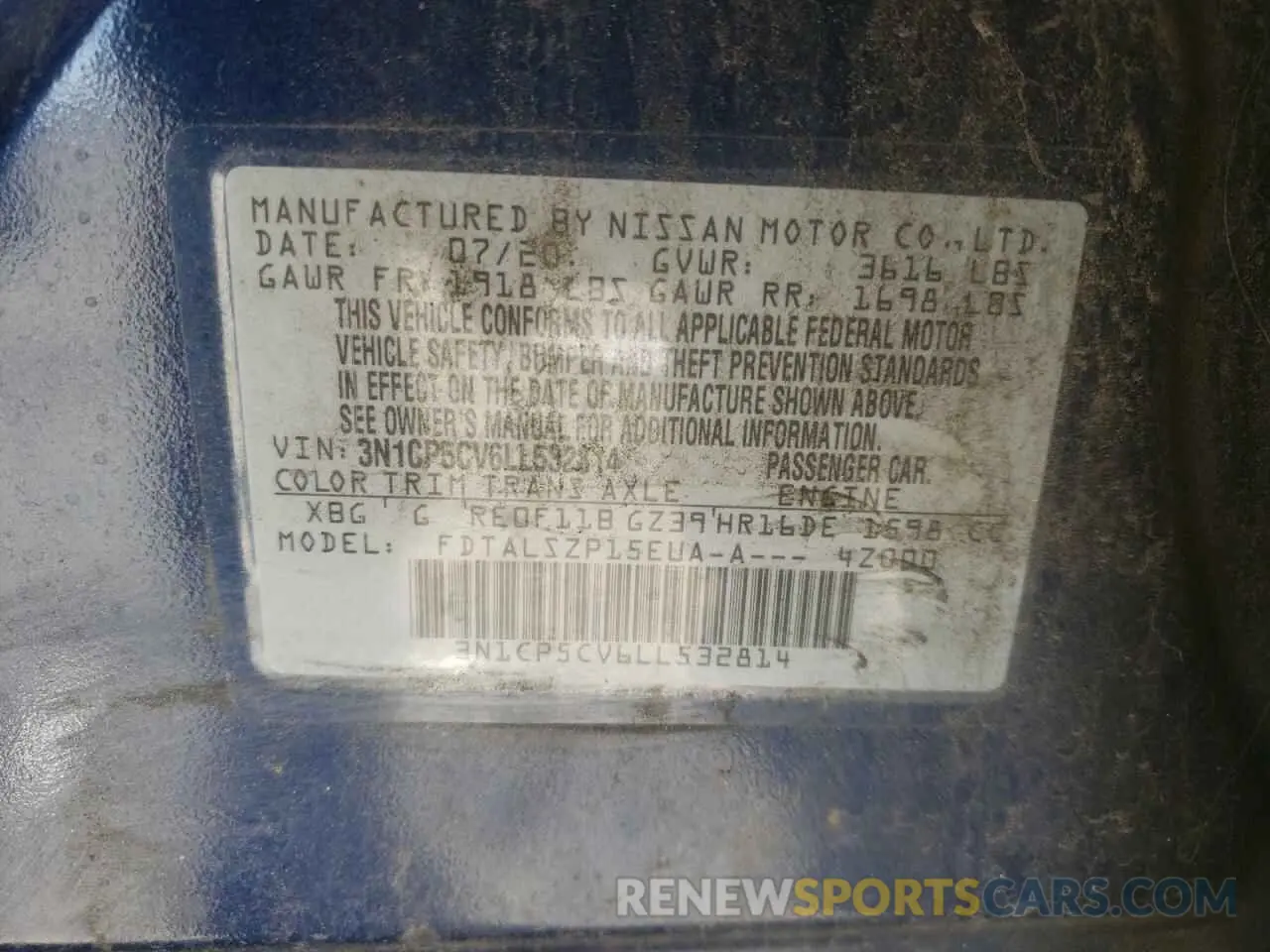 14 Photograph of a damaged car 3N1CP5CV6LL532814 NISSAN KICKS 2020