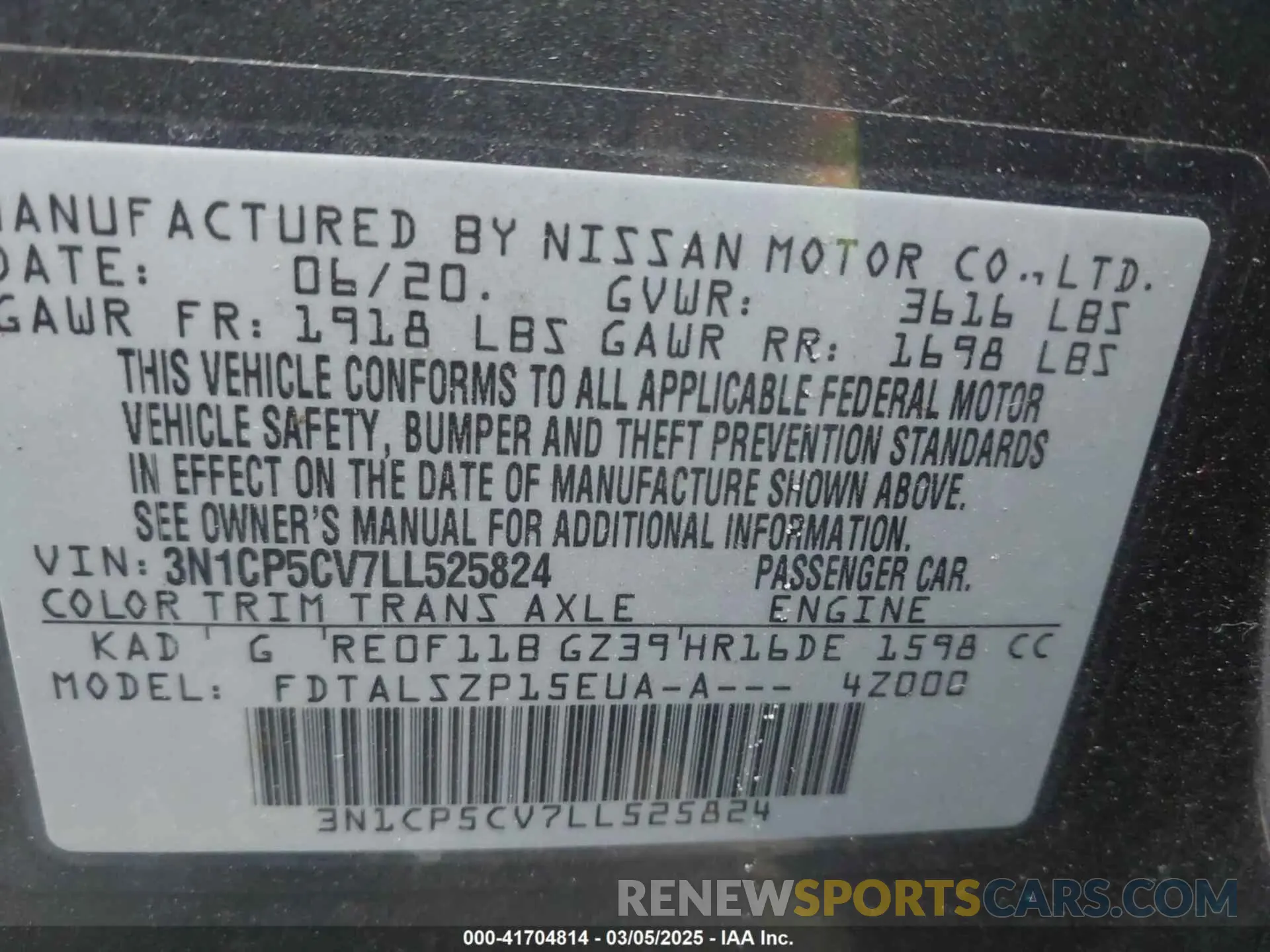 9 Photograph of a damaged car 3N1CP5CV7LL525824 NISSAN KICKS 2020
