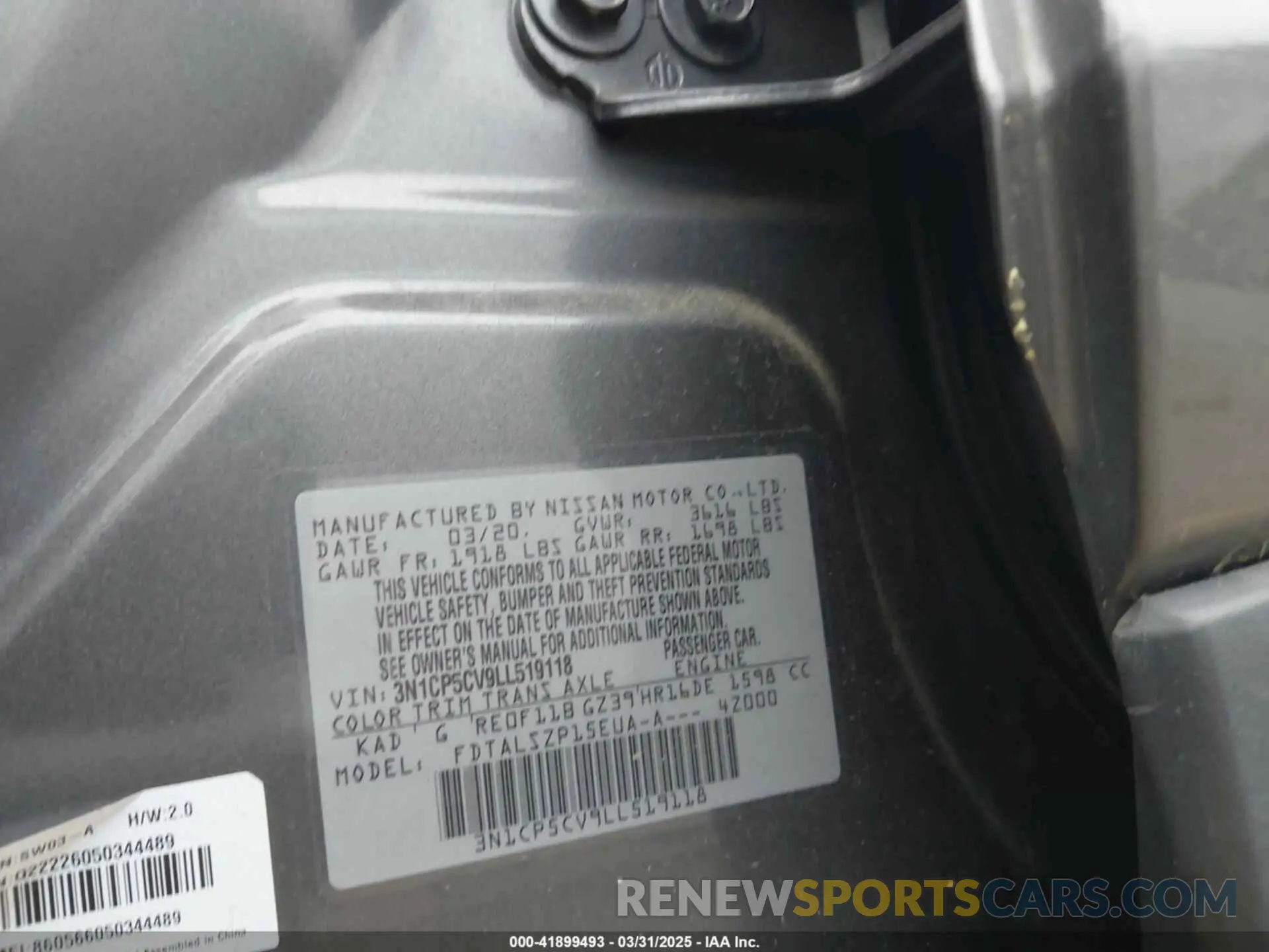 9 Photograph of a damaged car 3N1CP5CV9LL519118 NISSAN KICKS 2020
