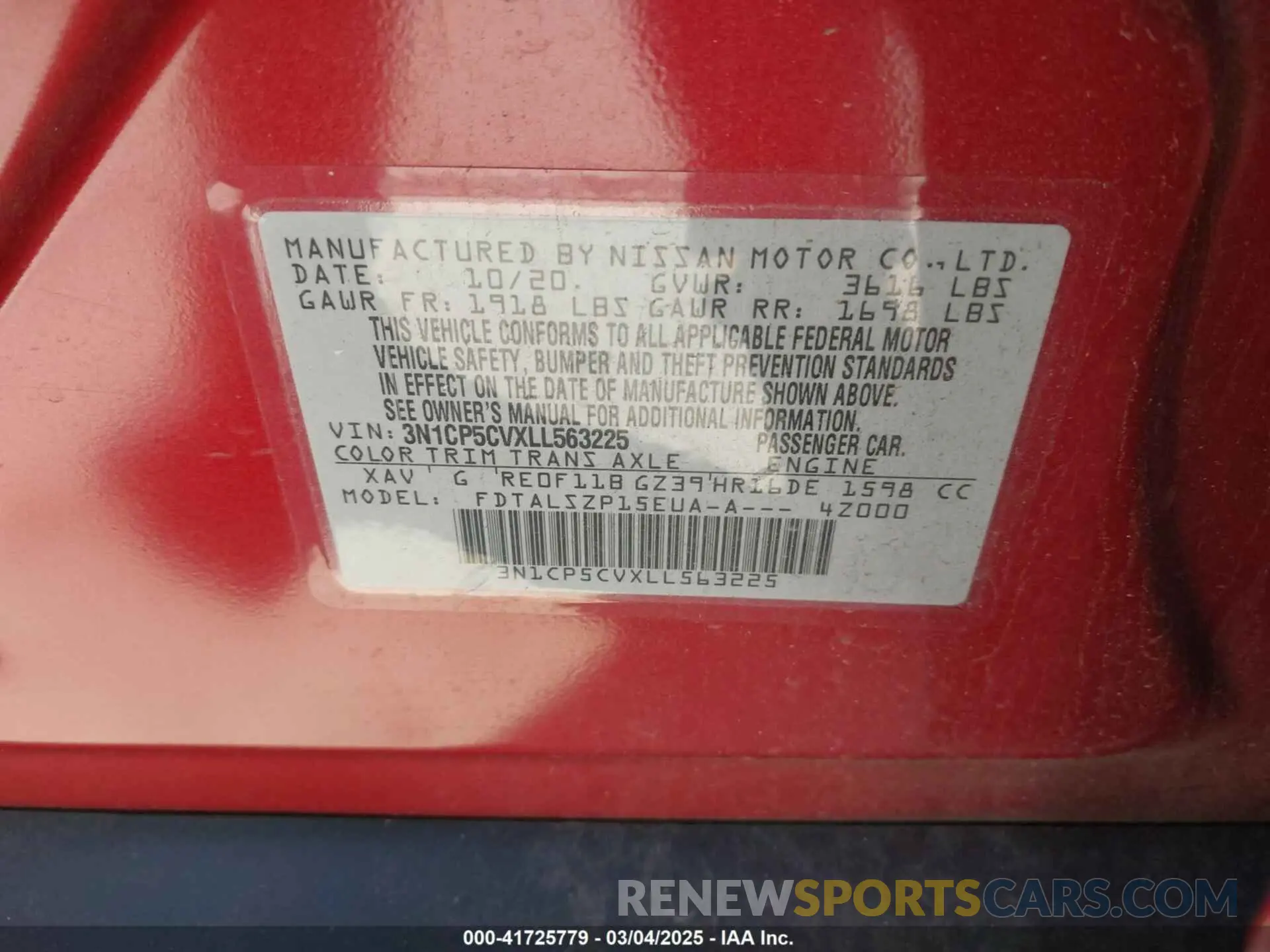 9 Photograph of a damaged car 3N1CP5CVXLL563225 NISSAN KICKS 2020
