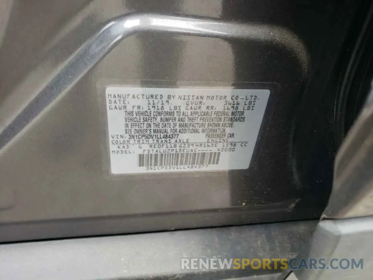 12 Photograph of a damaged car 3N1CP5DV1LL484377 NISSAN KICKS 2020