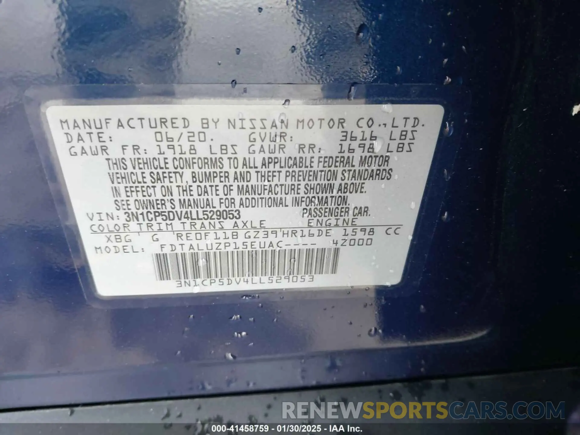 9 Photograph of a damaged car 3N1CP5DV4LL529053 NISSAN KICKS 2020