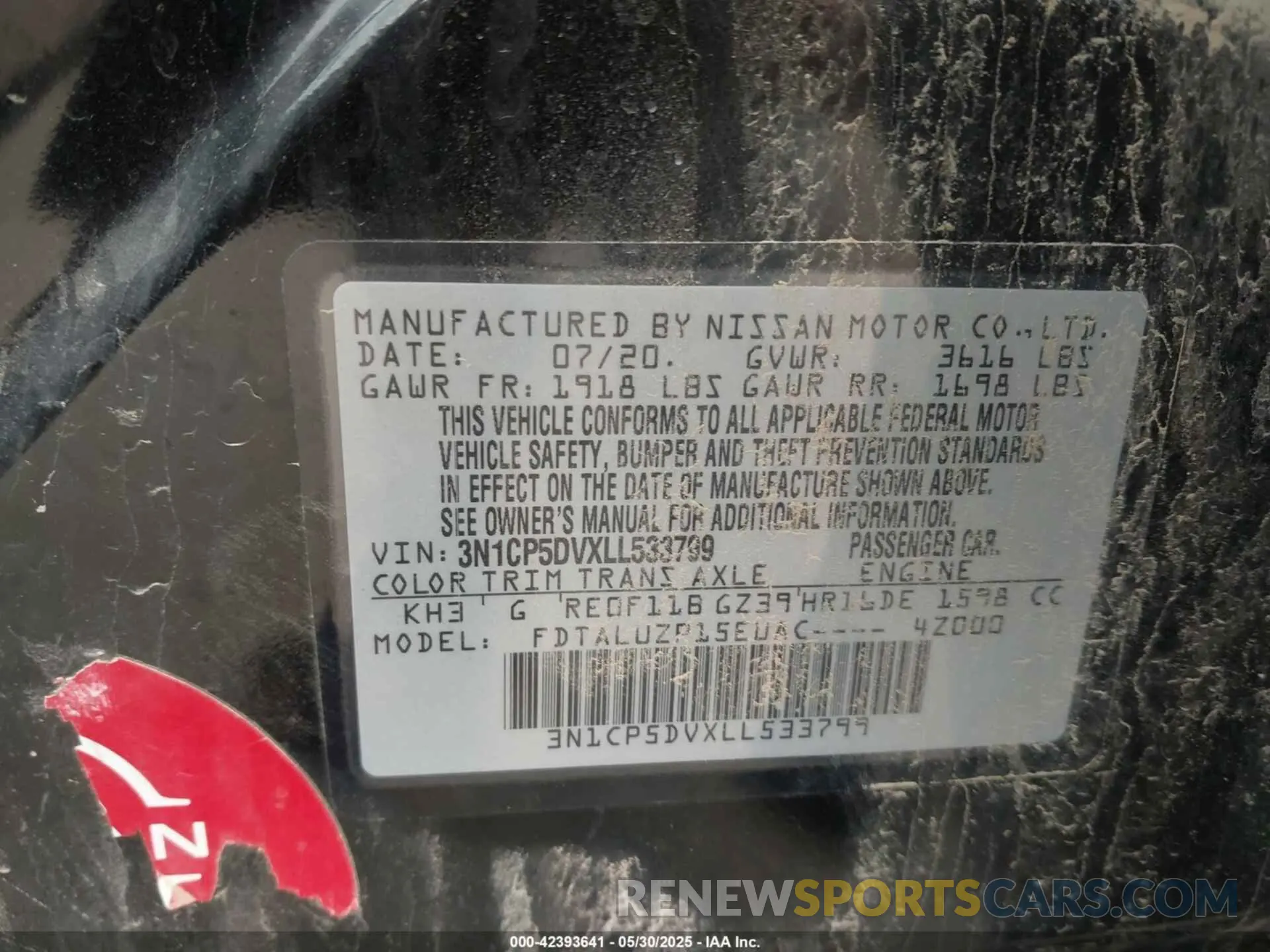 9 Photograph of a damaged car 3N1CP5DVXLL533799 NISSAN KICKS 2020