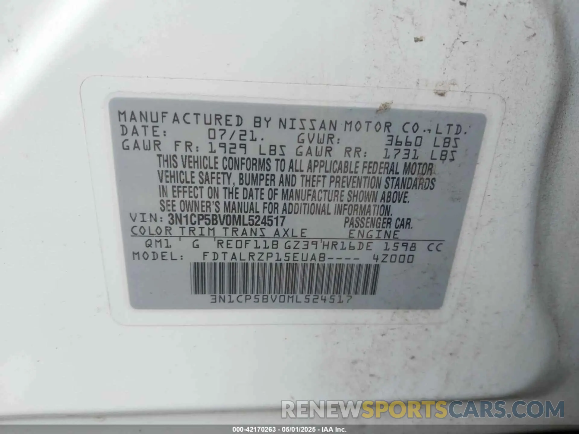 9 Photograph of a damaged car 3N1CP5BV0ML524517 NISSAN KICKS 2021