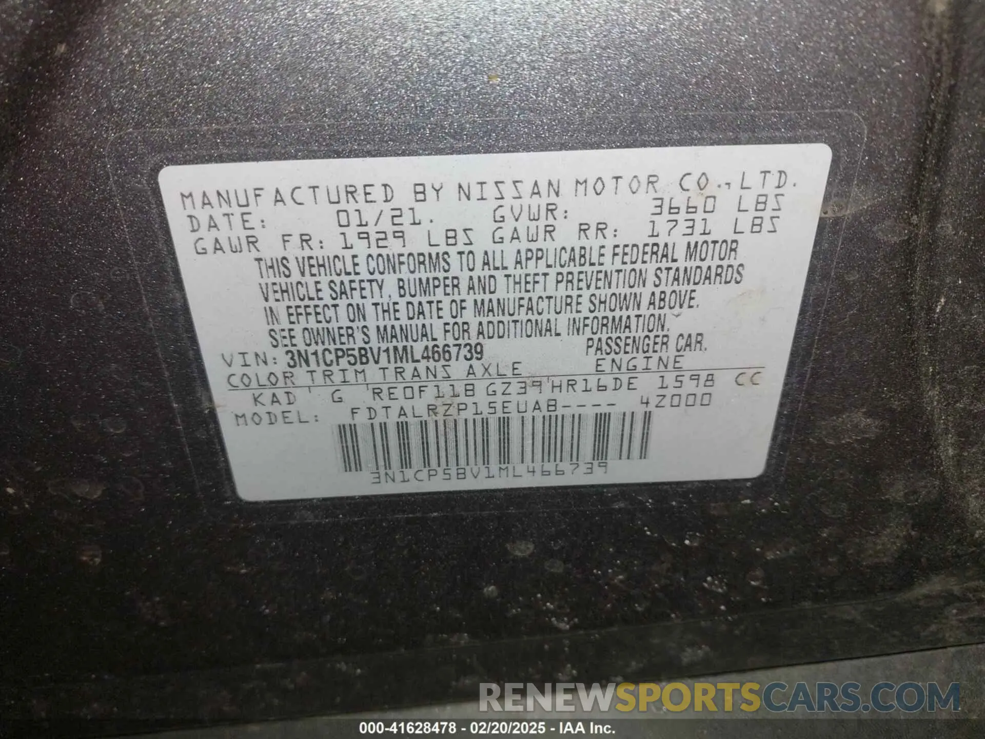 9 Photograph of a damaged car 3N1CP5BV1ML466739 NISSAN KICKS 2021