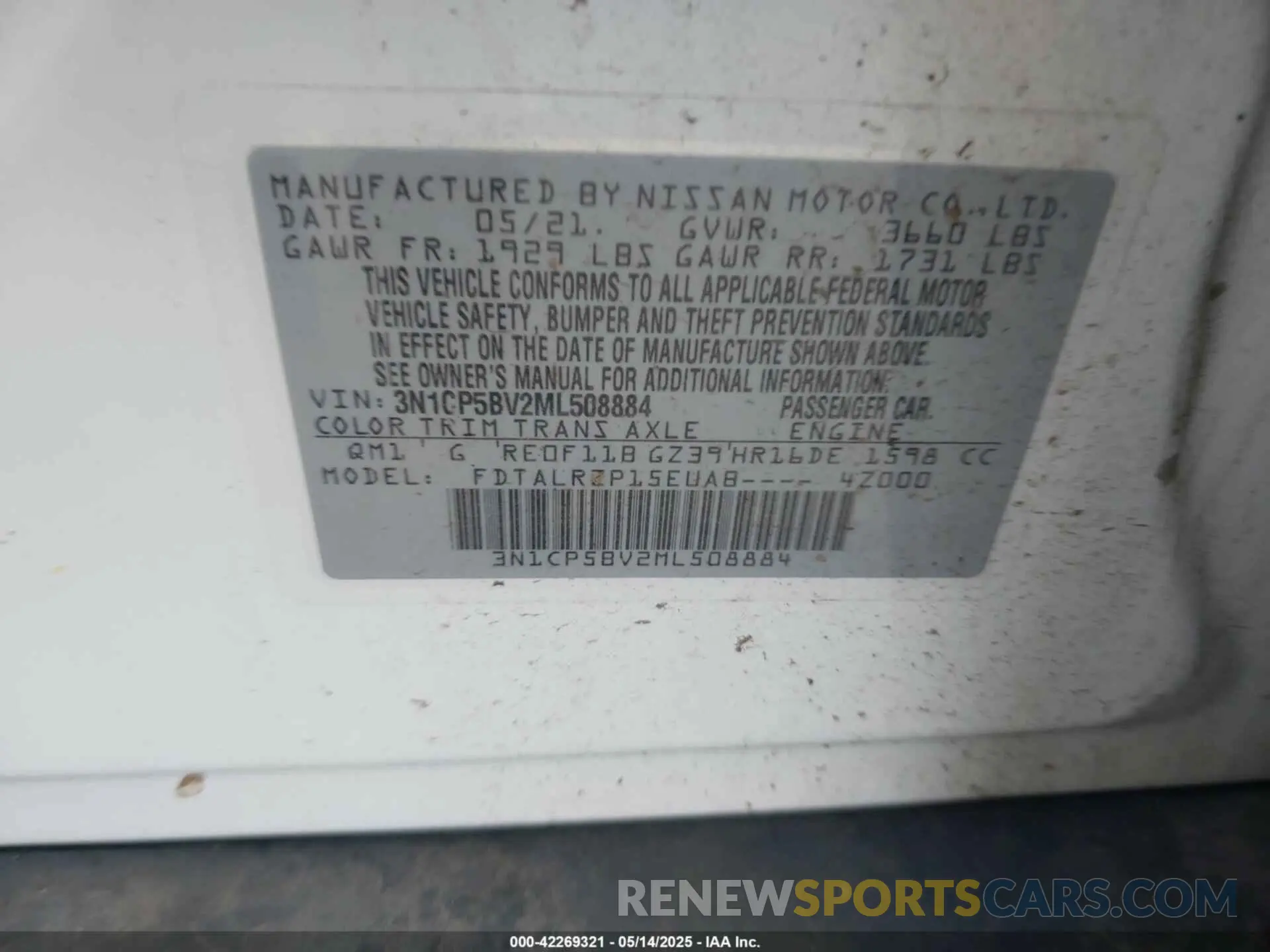 9 Photograph of a damaged car 3N1CP5BV2ML508884 NISSAN KICKS 2021