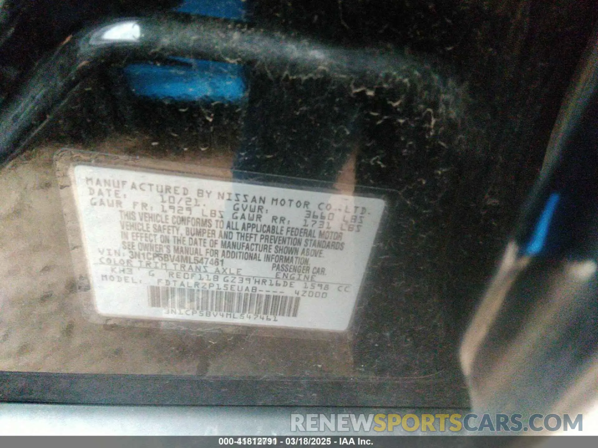 9 Photograph of a damaged car 3N1CP5BV4ML547461 NISSAN KICKS 2021