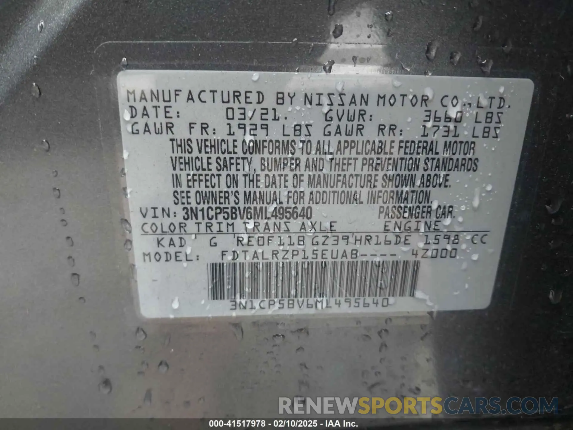 9 Photograph of a damaged car 3N1CP5BV6ML495640 NISSAN KICKS 2021