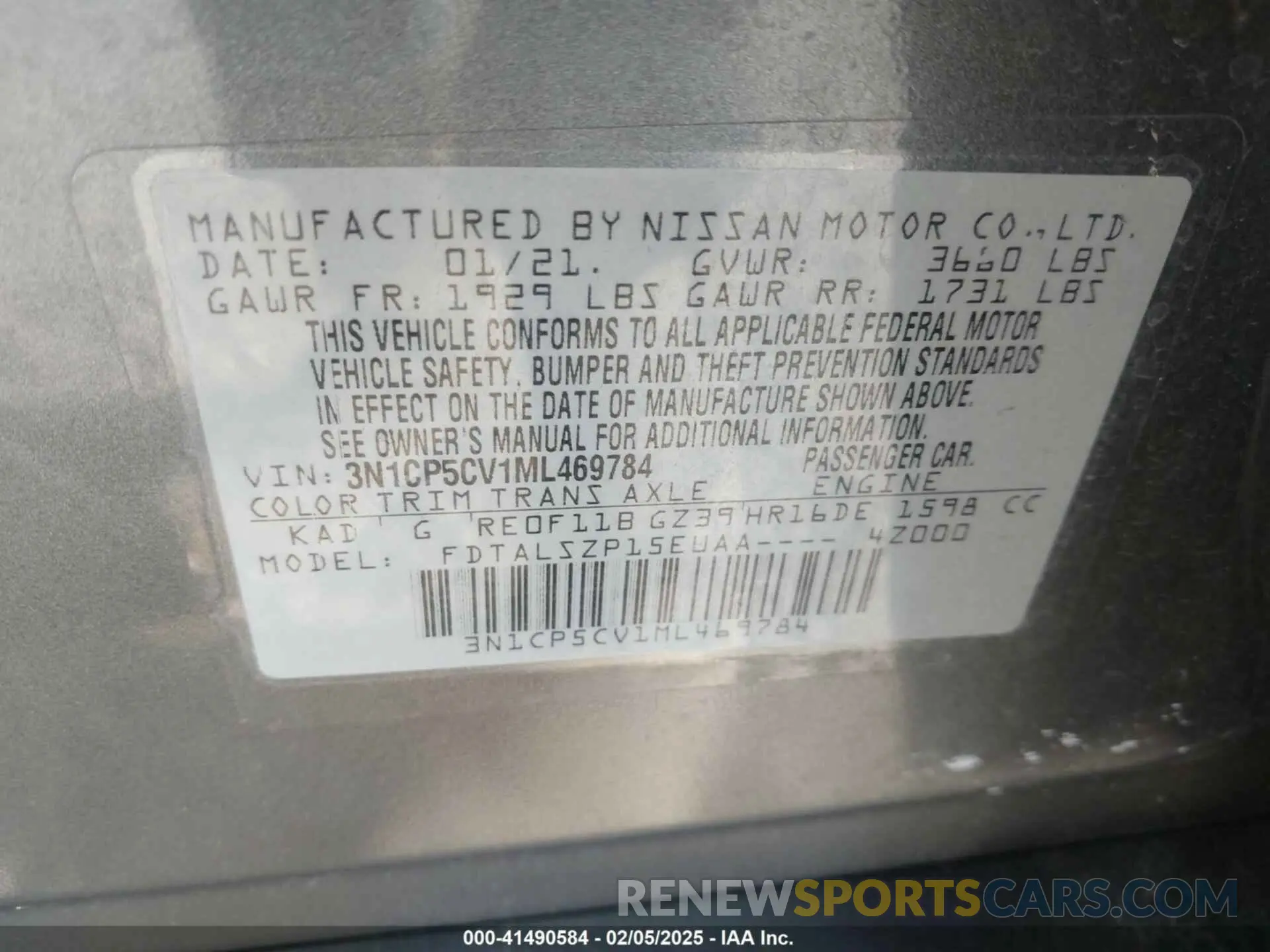 9 Photograph of a damaged car 3N1CP5CV1ML469784 NISSAN KICKS 2021