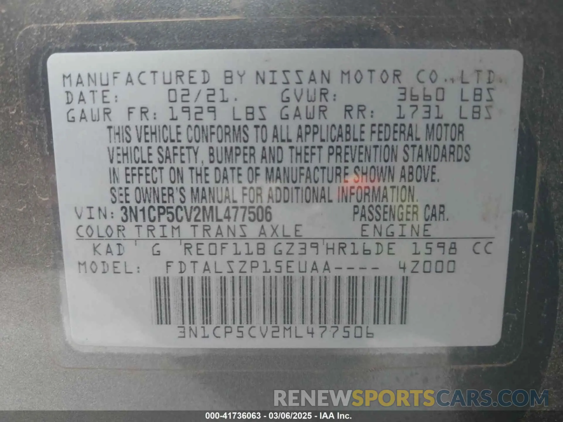 9 Photograph of a damaged car 3N1CP5CV2ML477506 NISSAN KICKS 2021
