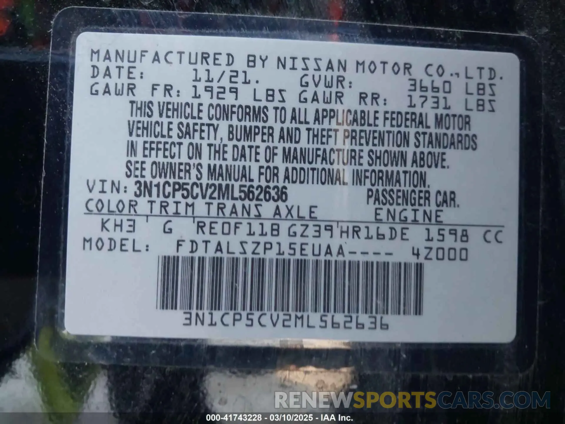 9 Photograph of a damaged car 3N1CP5CV2ML562636 NISSAN KICKS 2021