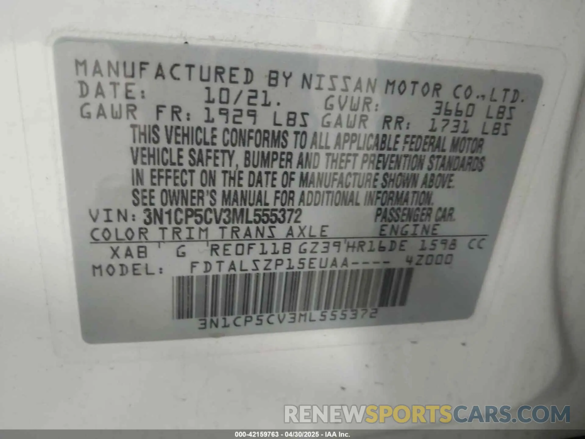 9 Photograph of a damaged car 3N1CP5CV3ML555372 NISSAN KICKS 2021